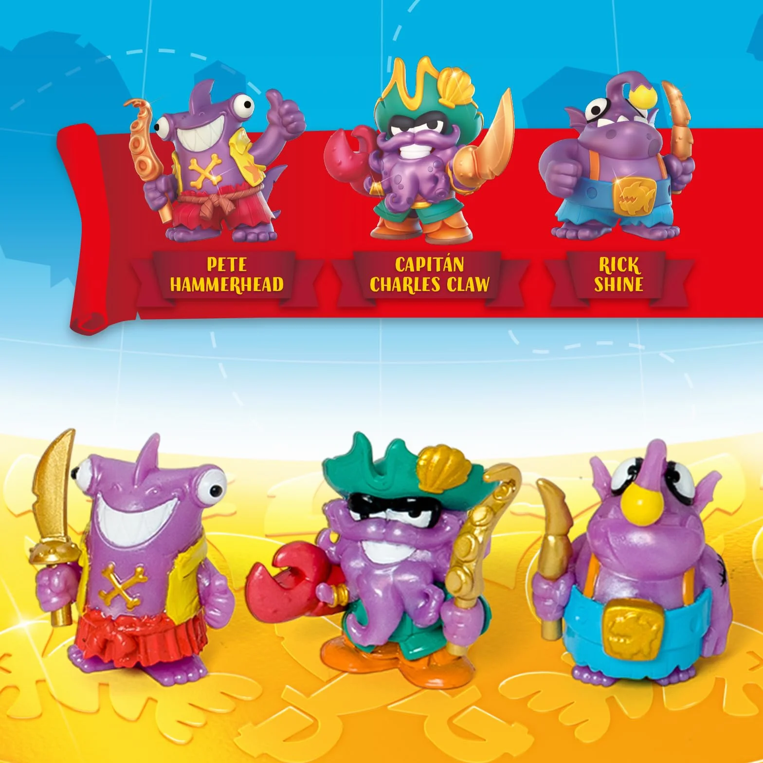 PIRATIX ADVENTURE WORLD Monster Treasure – Cofre del tesoro con un monstruo escondido en su interior. Incluye 1 cofre, 3 Piratix exclusivos, 1 tesoro exclusivo y 3 accesorios
