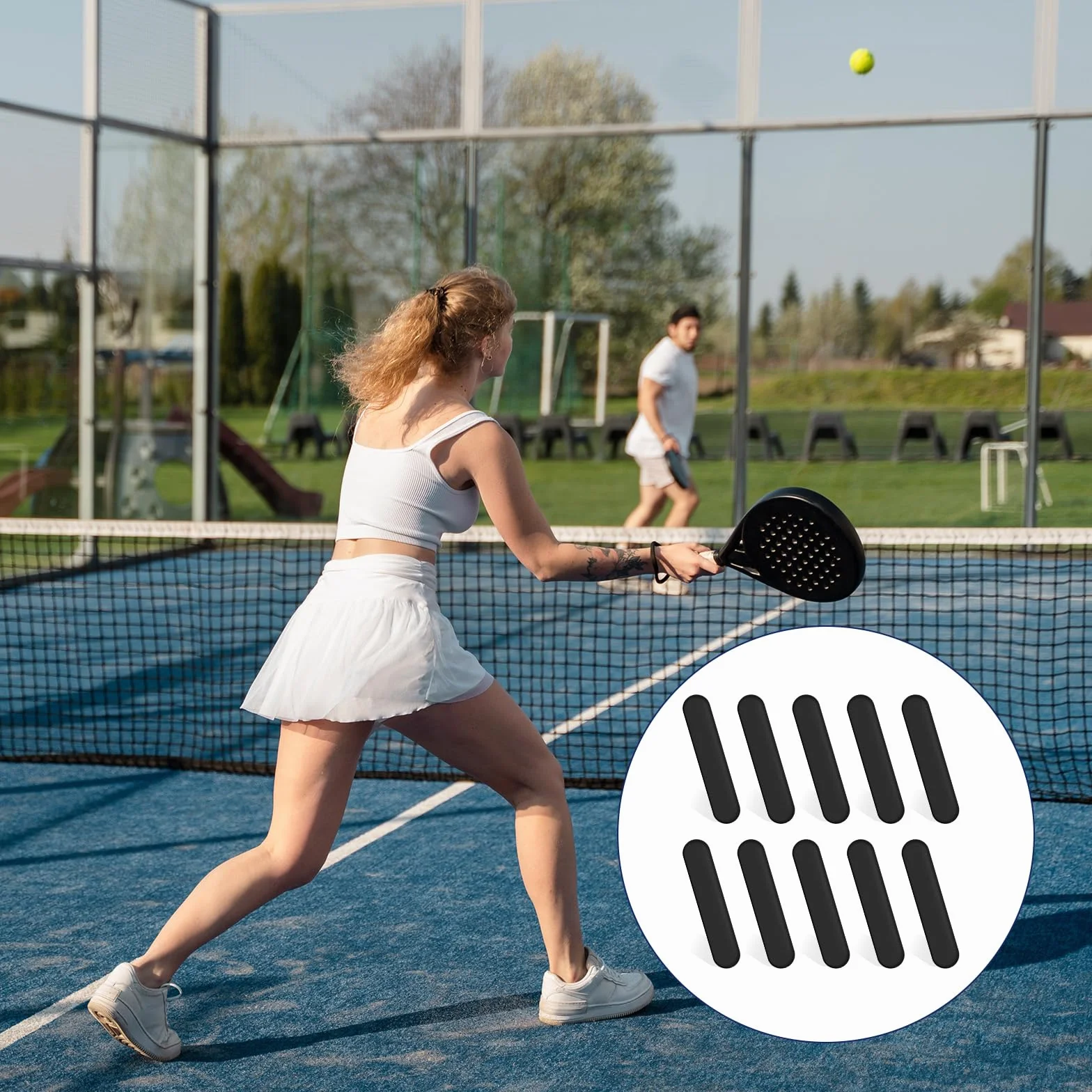 Qianyu 20 cintas adhesivas de pickleball de alto rendimiento para raqueta