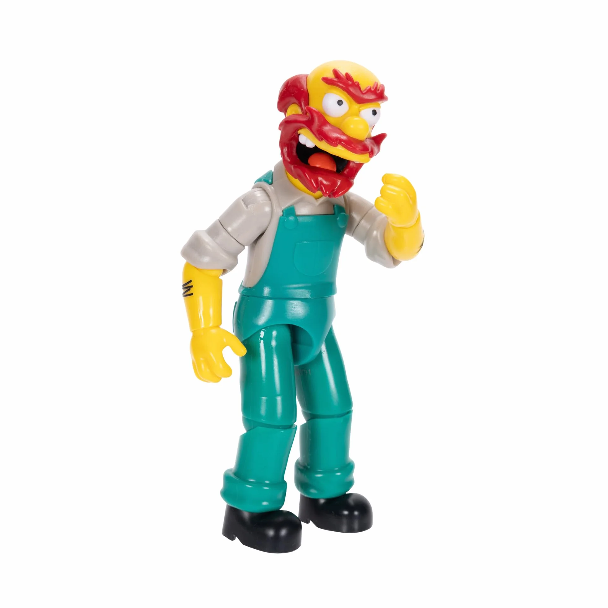 Los Simpsons - Figura Groundskeeper Willie de 13 cm Totalmente articulada - Figura Coleccionista de los Simpsons - para Niños 3 Años +
