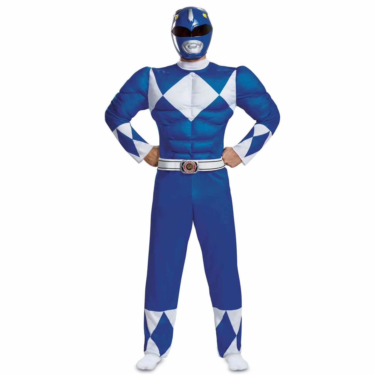 Disguise Disfraz Power Ranger Adulto Musculoso Azul, Power Rangers Disfraz Adulto, Power Ranger Azul Disfraz, Disfraz Superheroe Adulto Hombre, Disfraz Carnaval Hombre Talla X