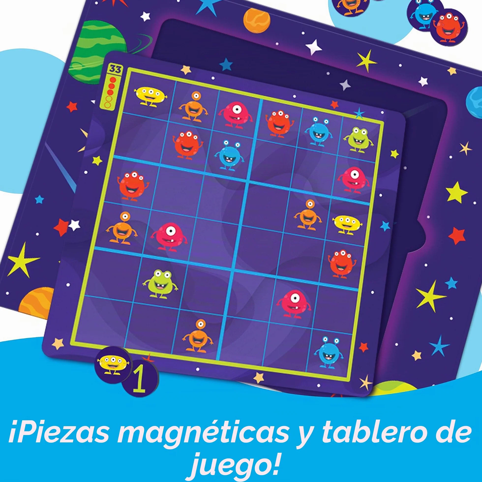 Learning Resources Sudoku Espacial Magnético Juego Educativo Lógica Matemáticas 72 Fichas 4 Años