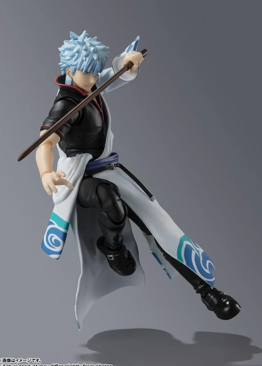 TAMASHII NATIONS S.H. Figuarts Gintama Gintoki Sakata Aprox. Figura de acción prepintada de PVC y ABS de 5.7 Pulgadas