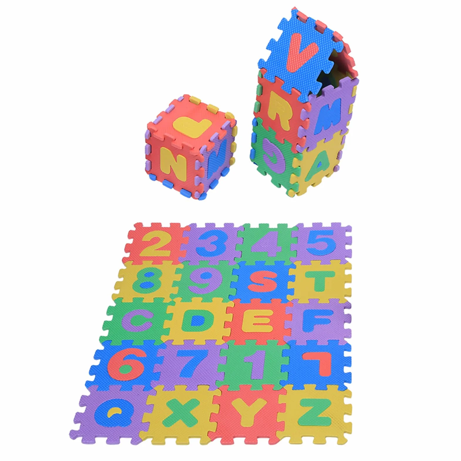 Alfombra de Juego de Espuma EVA Suave para Bebés y Niños, Alfombra de Aprendizaje de Números y Letras, Duradera y Segura, para Niños, Color Aleatorio