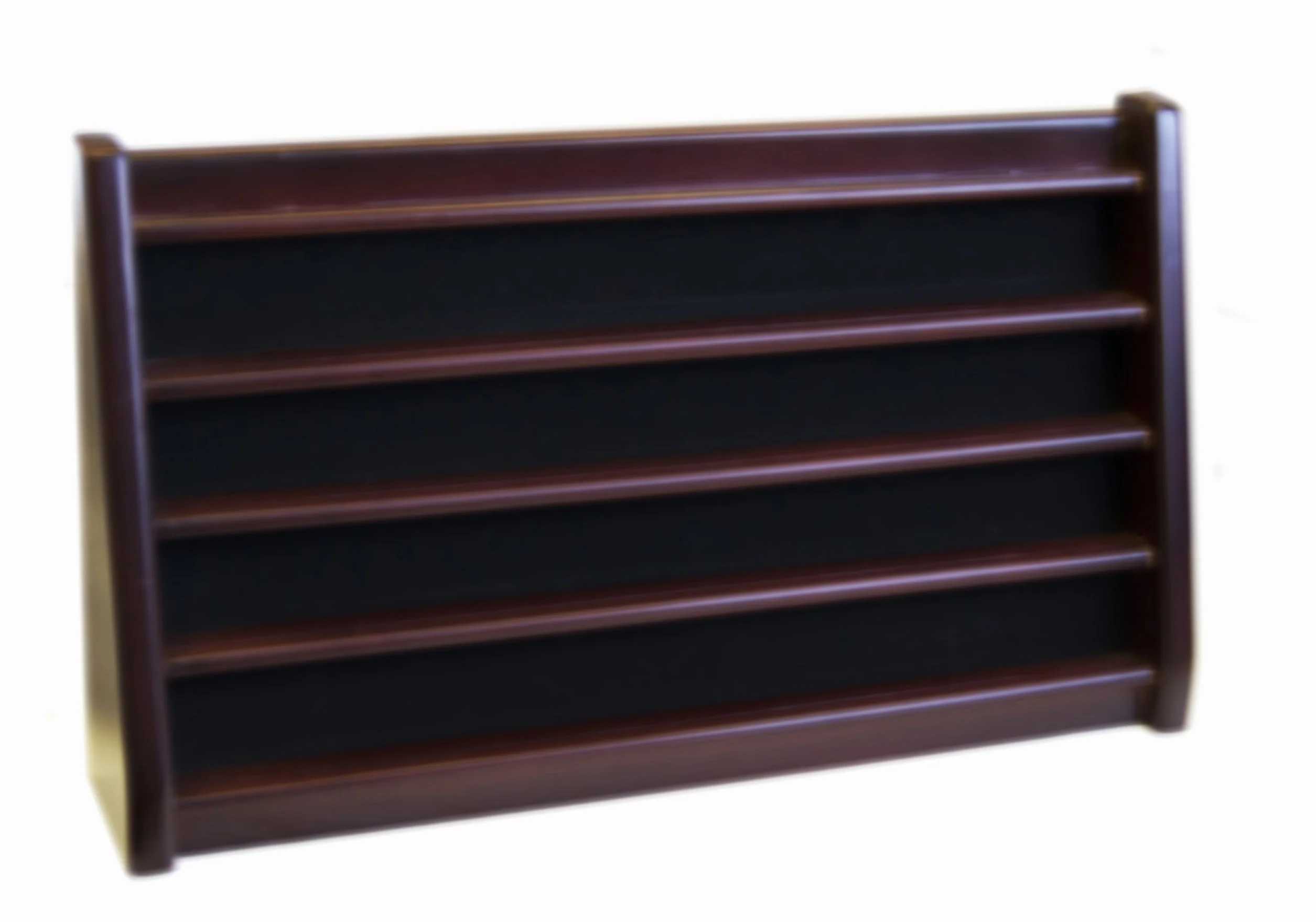 DECOMIL Estante de 5 Filas Challenge Coin Holder Display Madera Maciza Acabado Cerezo