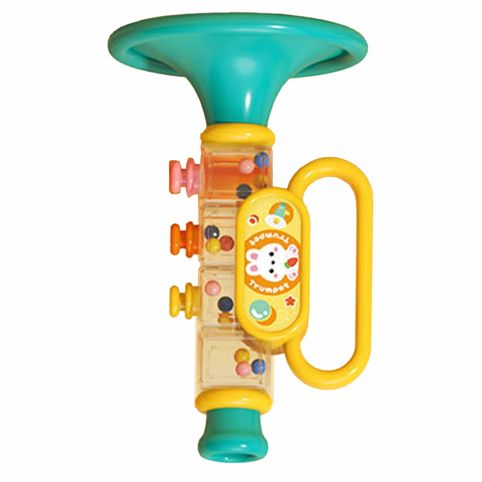Generic Mini Trompeta para bebé, Silbato de Juguete, Instrumento Musical de Juguete para Jugar, Material Seguro y Respetuoso con el Medio Ambiente (Blue)