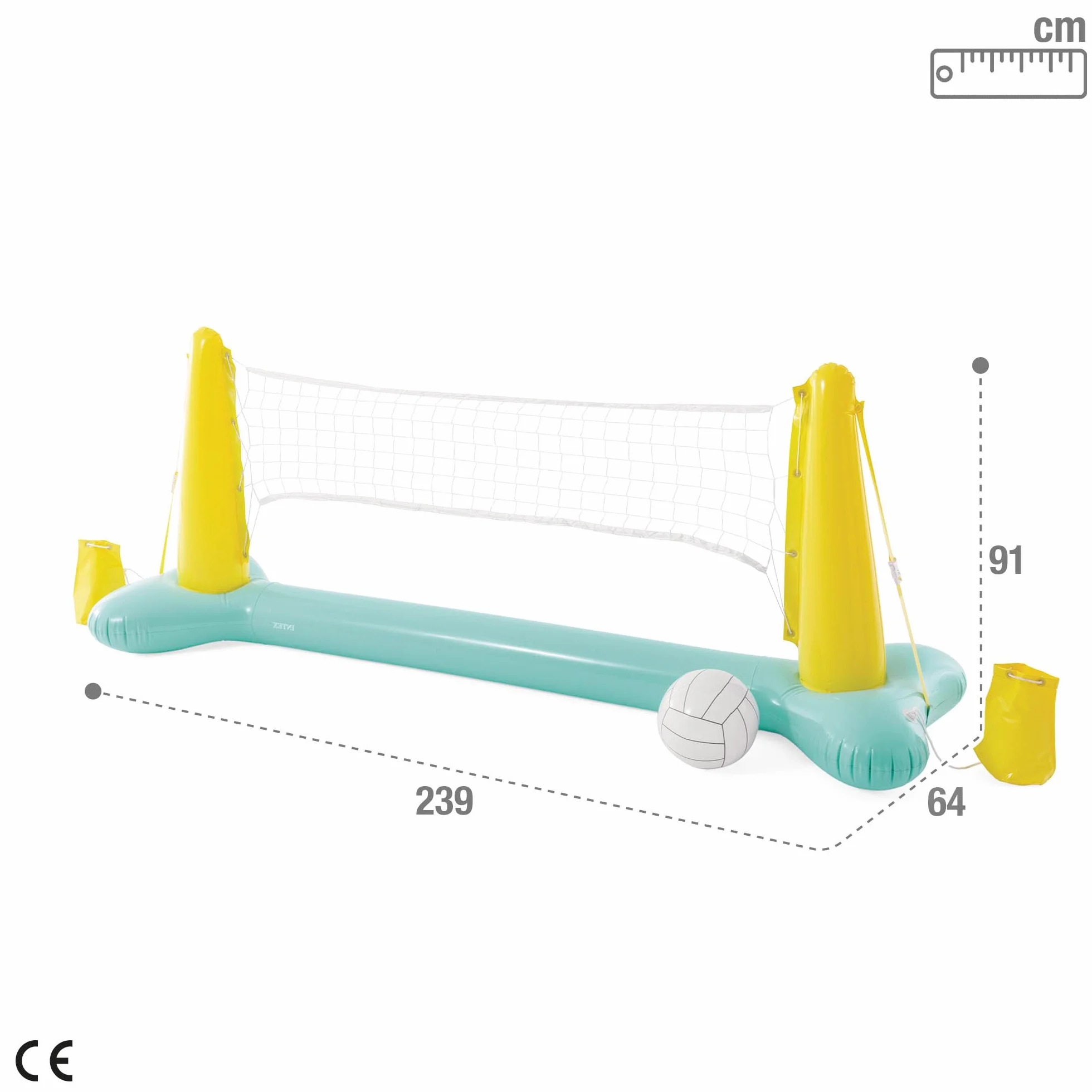 Intex 56508NP Juego Hinchable Vóley Flotante 239 x 64 x 91 cm