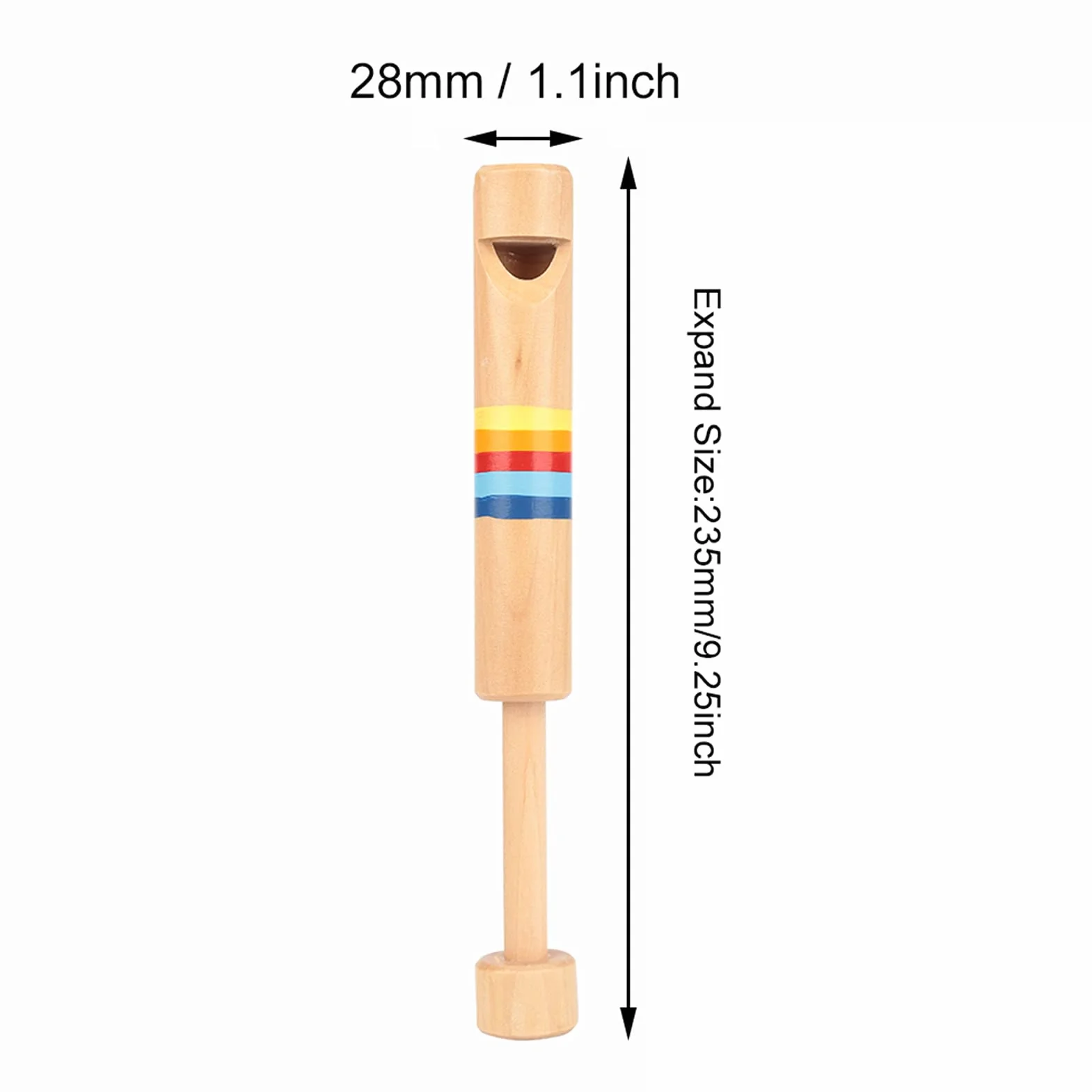 RiToEasysports Fipple de Madera Piccolo, Instrumento Educativo de Flauta de Madera para niños, Regalo de Juguete