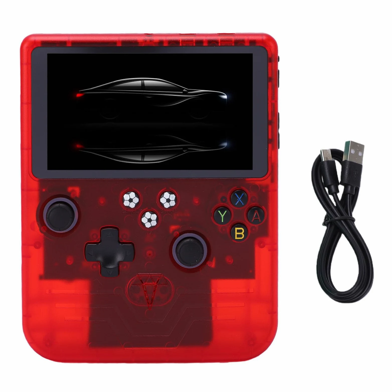 Aramox Consola de Juegos Portátil, Consola de Juegos Retro con Pantalla HD de 6 Pulgadas, Joysticks RGB Duales, Batería de 6000 MAh, Almacenamiento de 128 GB, Dispositivo de Portátil para Viajes y