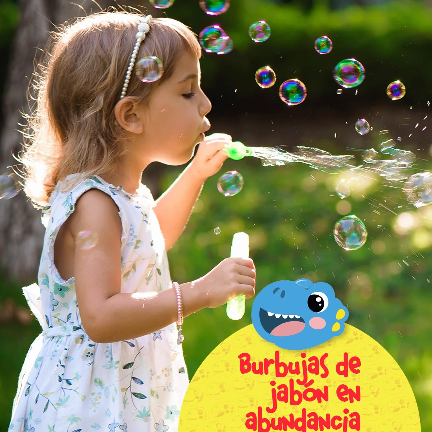 Magicat Juego de 24 pompas de jabón XXL para niños, juego de 24 pompas de jabón con divertidas asas de dinosaurio, obsequios para cumpleaños infantiles, burbujas de jabón líquidas de 30 ml, pompas de