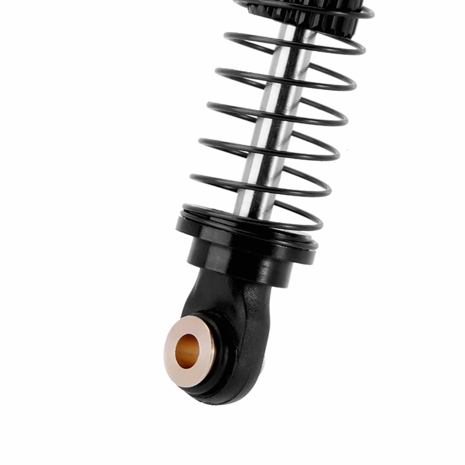 INJORA 53mm RC Choques- Aceite Amortiguador Roscado Absorbedor para TRX4M K10 High Trail Upgrade 1/18，Negro Plata