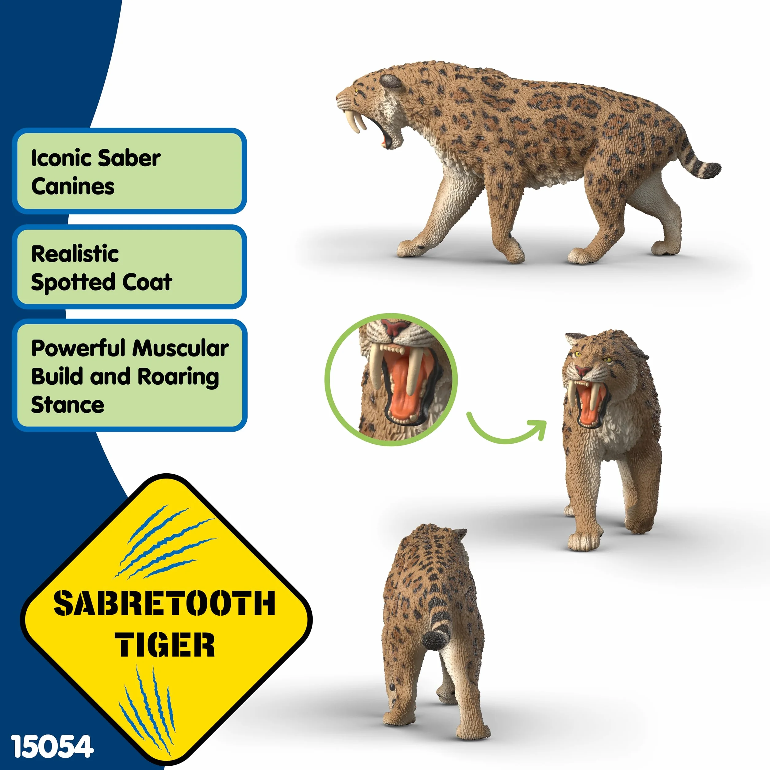 Schleich Dinosaurs Tigre Dientes Sable 15054 Figura de Juguete 14x7x3 cm