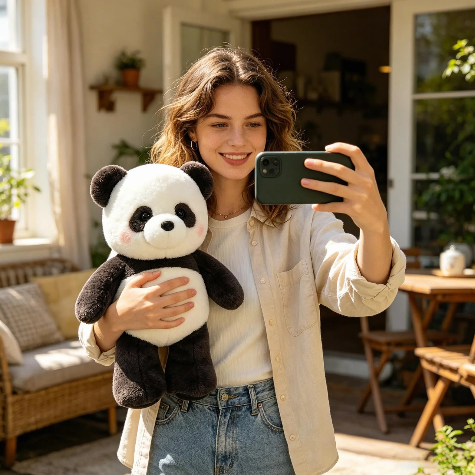 Genérico Running Panda Plush - Interactive Moving Legs Stuffed Animal For Adult Stress Relief & Desk Decor, Room Decor