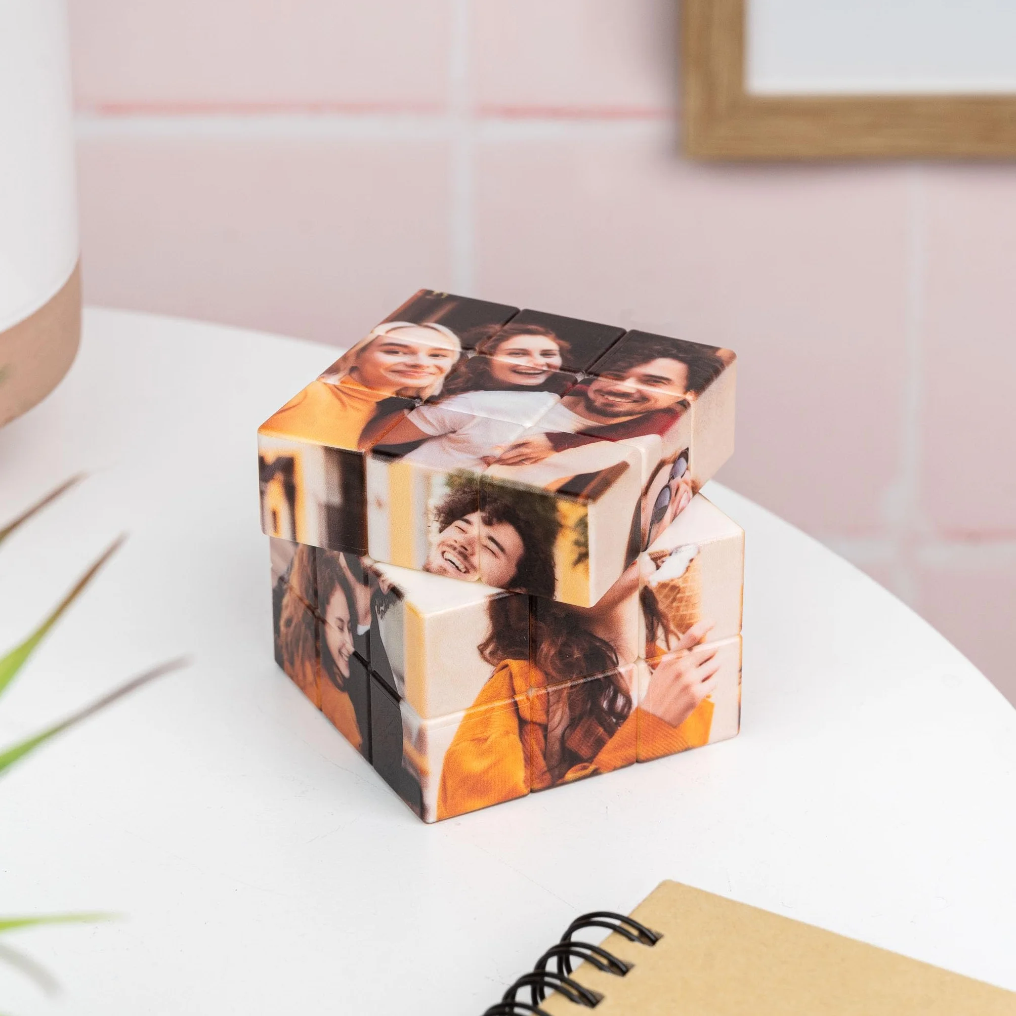 Wanapix | Cubo de Velocidad Personalizado 3x3 | Cubo de Lógica Giratorio con 6 Fotos | Impresión Directa sobre Cada Cara