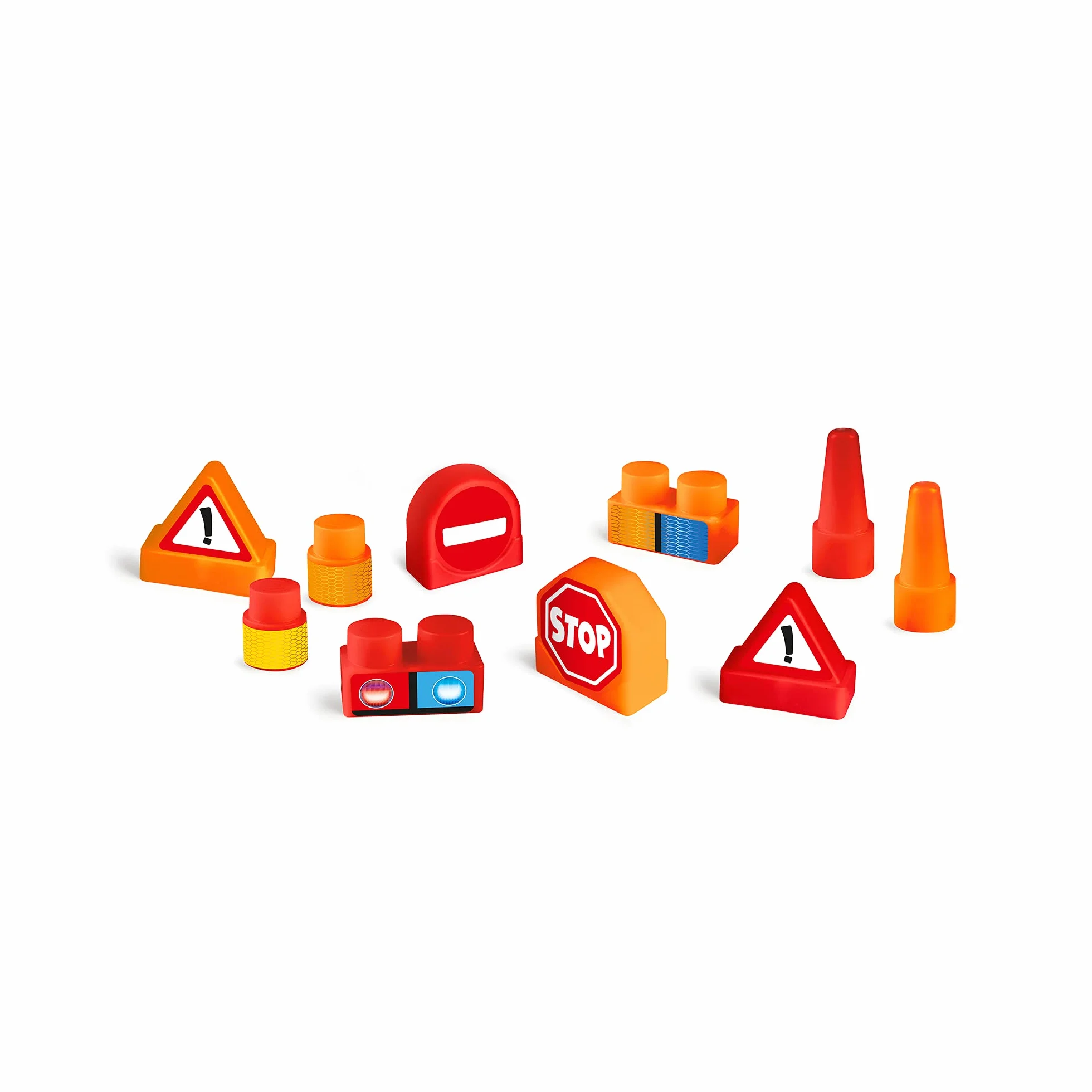CORREPASILLOS FEBER - Motofeber Blocks Police, Juego 3 en 1 y temática policía, Incluye Corre pasillos con Panel de encajables y 10 Bloques de Figuras geométricas, Famosa (800013222)