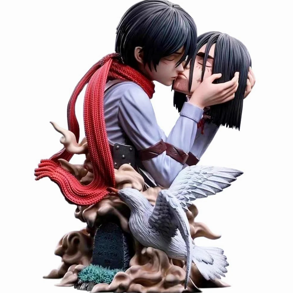Estatuillas de busto de Eren Jaeger Figuras de acción de anime 22 cm Escultura artesanal Figura de colección Eren Jaeger Modelo de escritorio Regalo para fanáticos