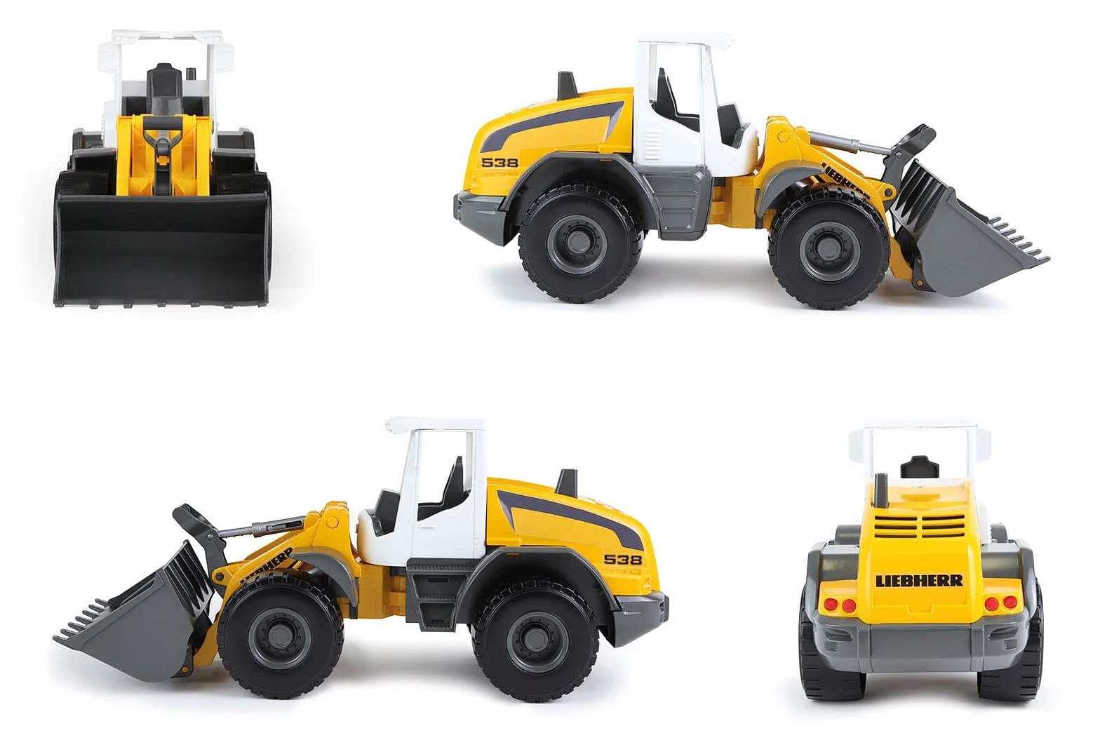 Lena - Worxx Liebherr L538 Robusto Cargador Juguete por 3+ Años Niños, Amarillo
