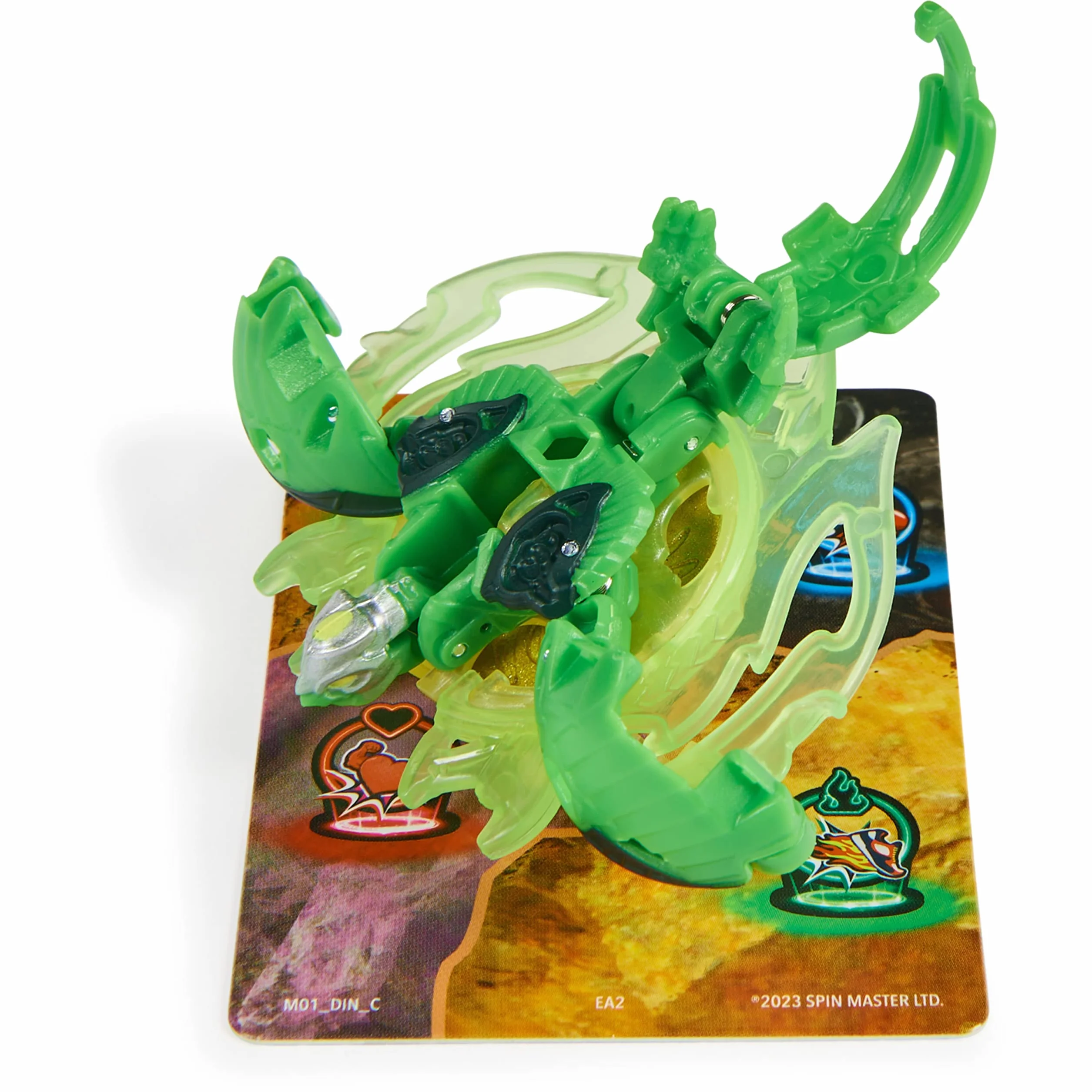 Bakugan Paquete de 3 Unidades Iniciación Ventri Octogan Trox Figuras Acción Giratorias Personalizables Tarjetas