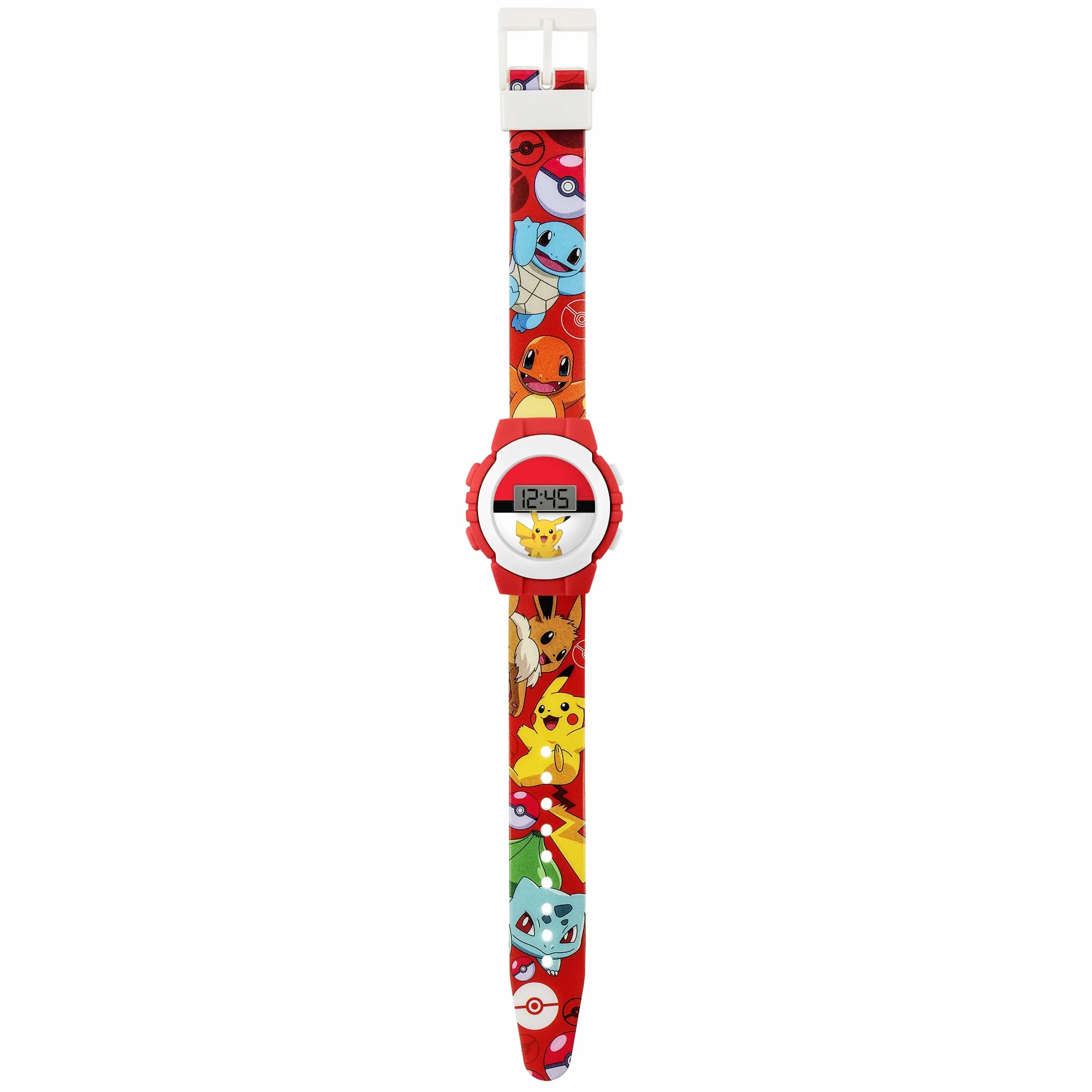 Reloj digital Accutime Pokémon Red con estampado de personajes