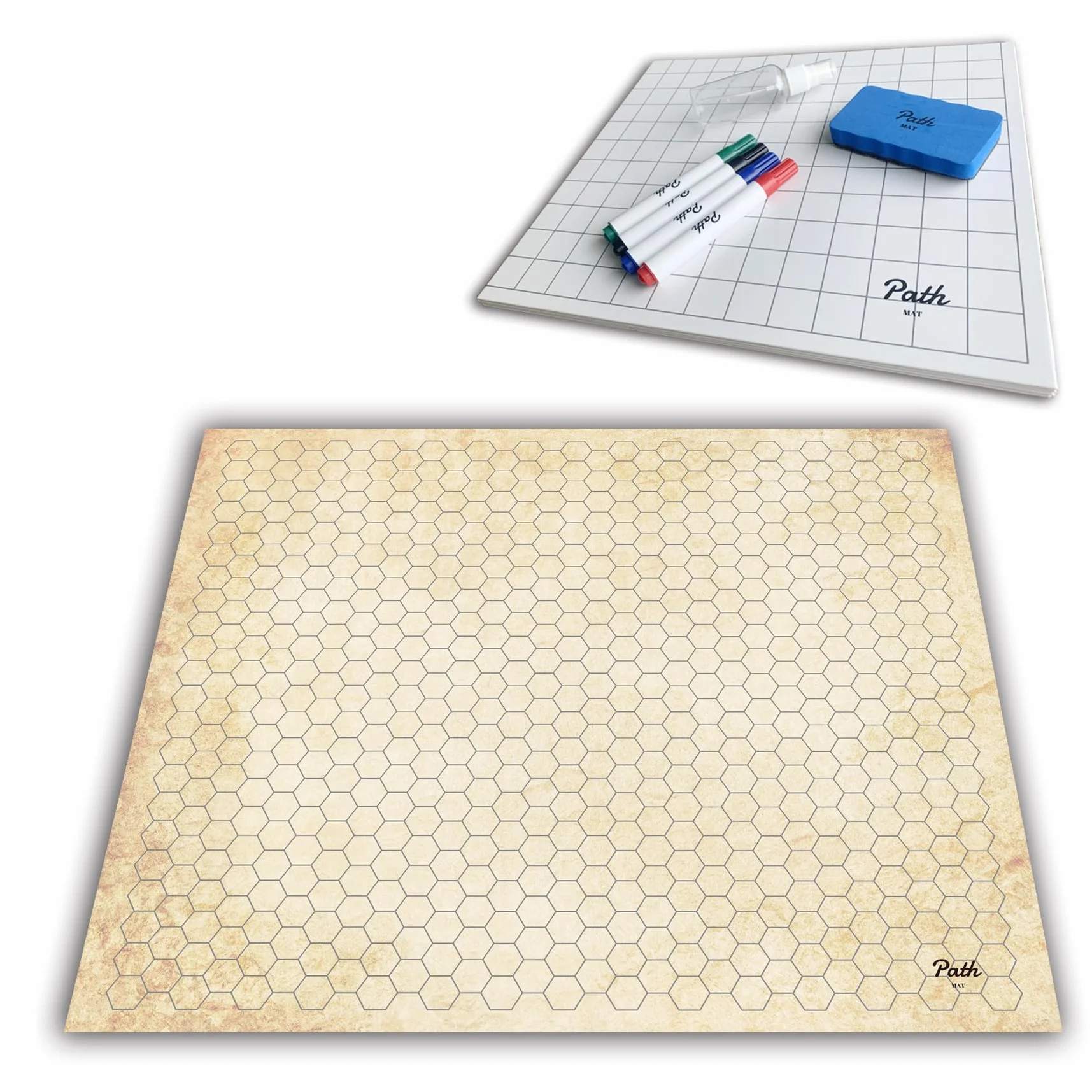 Alfombrilla de juego de batalla de doble cara para DND - Mapa de juego RPG de mesa. Ideal para Dungeons and Dragons, Pathfinder, Warhammer y otros juegos de rol de mesa