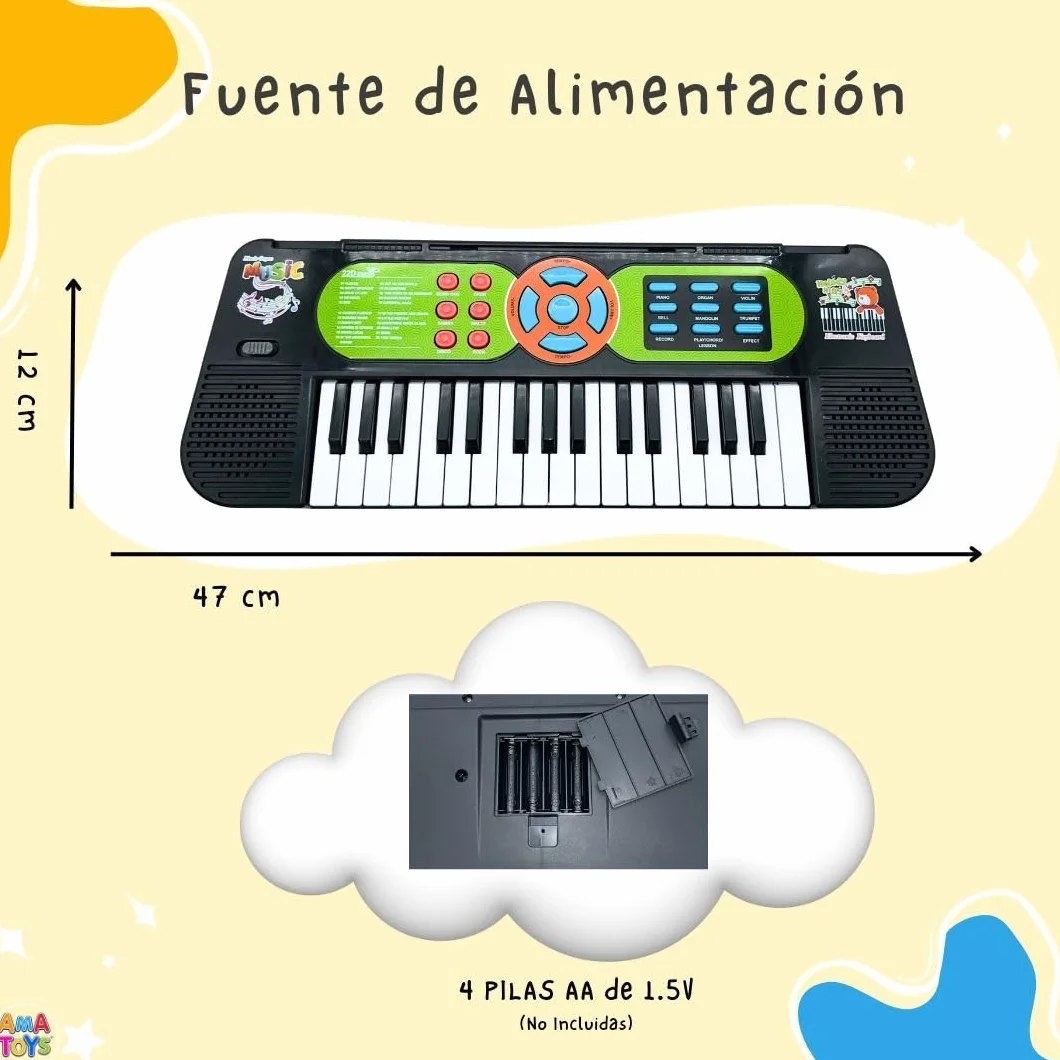Teclado Piano Infantil - Microfono Portatil - Teclado Musical Infantil - Organo Electronico - Organo Juguete - Organo Electronico Infantil - Piano Electrico Niños - Niños Niña 3 4 5 6 7 Años