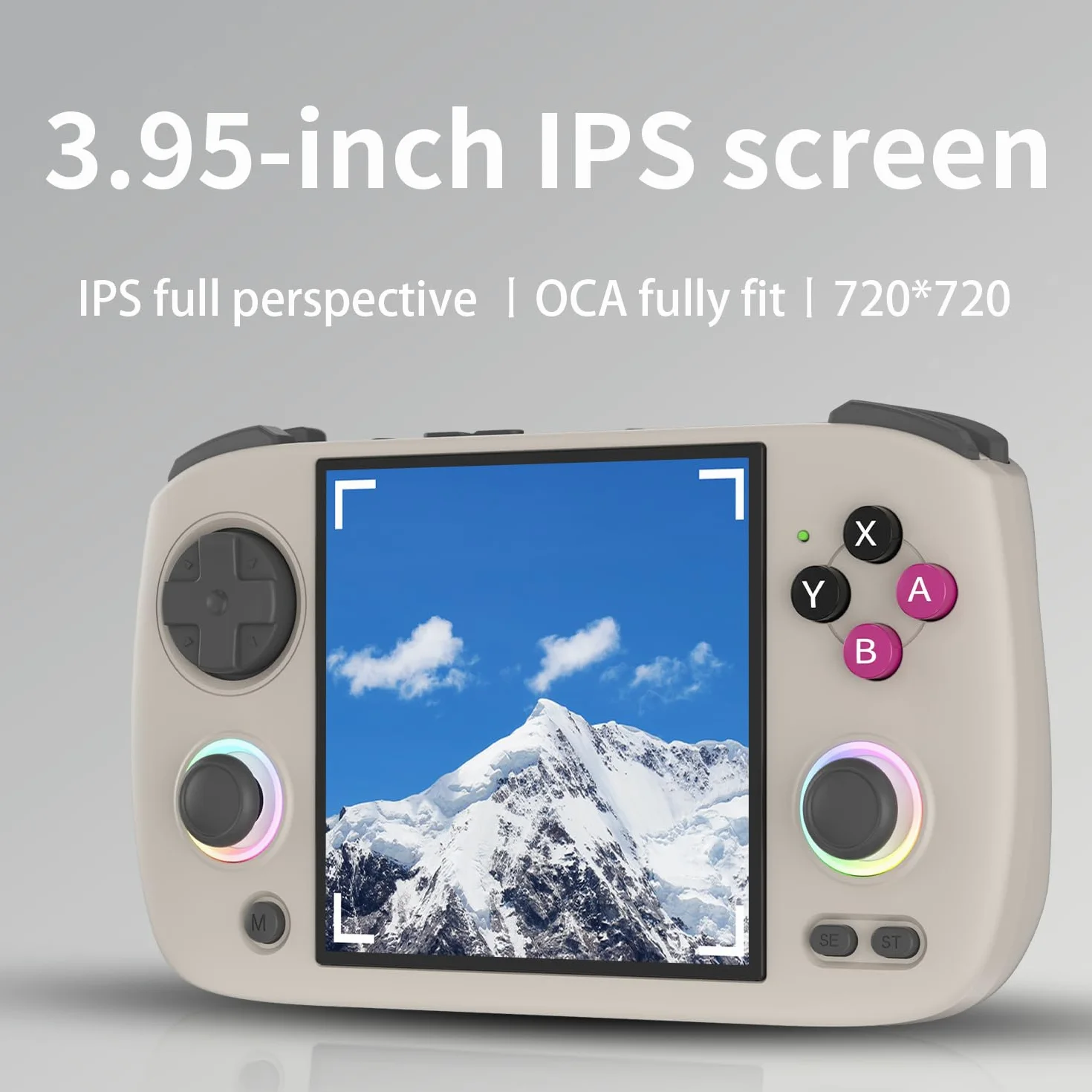 Anbernic RG CubeXX - Consola de juegos portátil RGCube XX, pantalla IPS de 3.95 pulgadas, sistema Linux integrado, tarjeta TF de 64 G precargada, 5035 juegos, batería de 3800 mAh, RGCubexx, compatible
