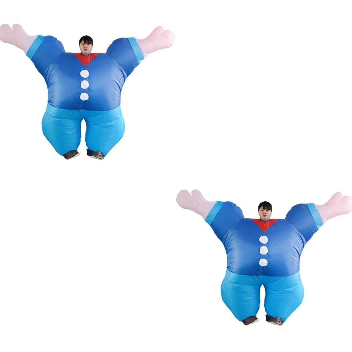 Abaodam 2 Piezas Disfraz Inflable de Cuerpo Completo para Hombre Material de Poliéster y Diseño Llamativo Adecuado para Fiestas y Espectáculos de Escenario