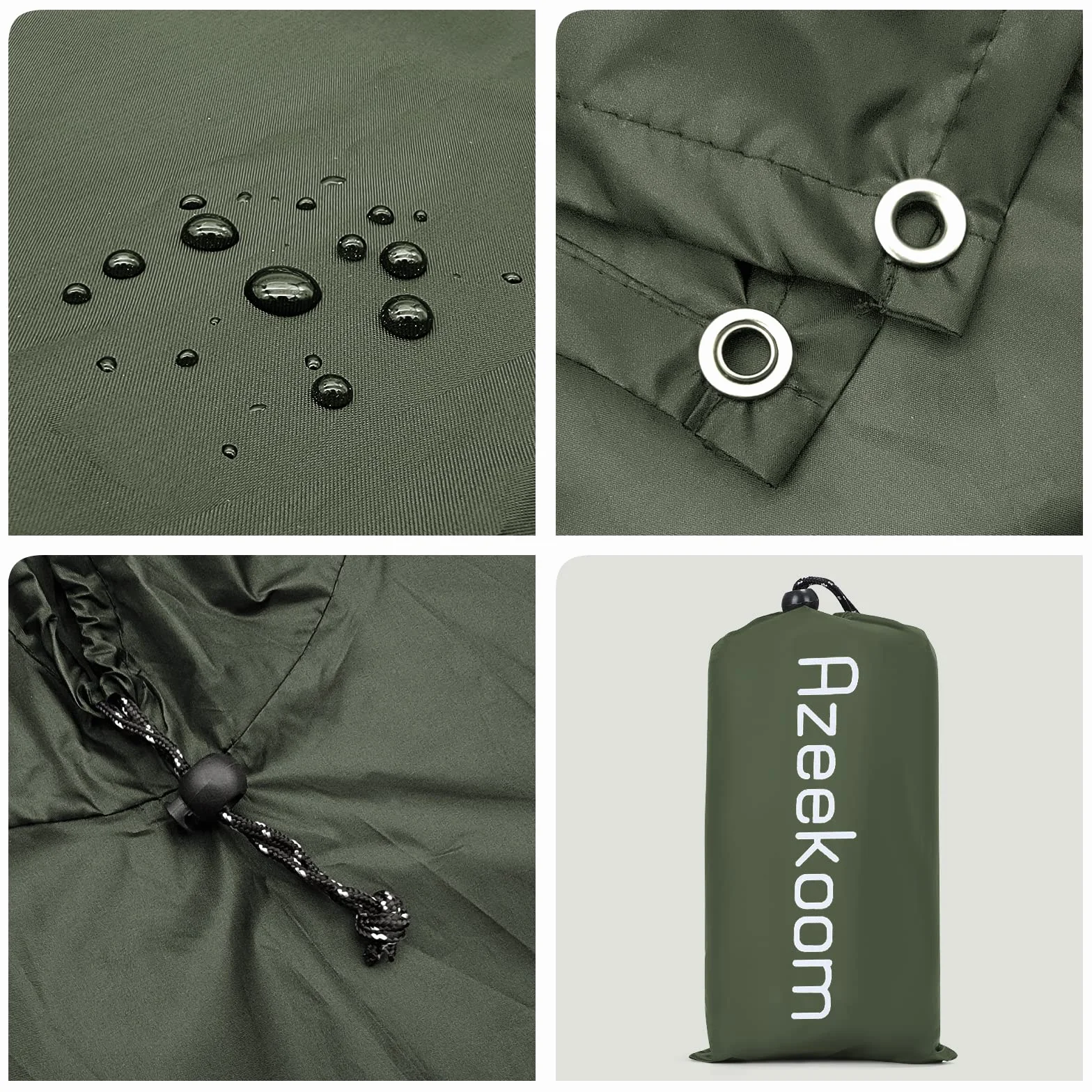 Poncho Impermeable Reutilizable con Capucha Ligero Chubasquero para Hombre Mujer Excursionismo Camping