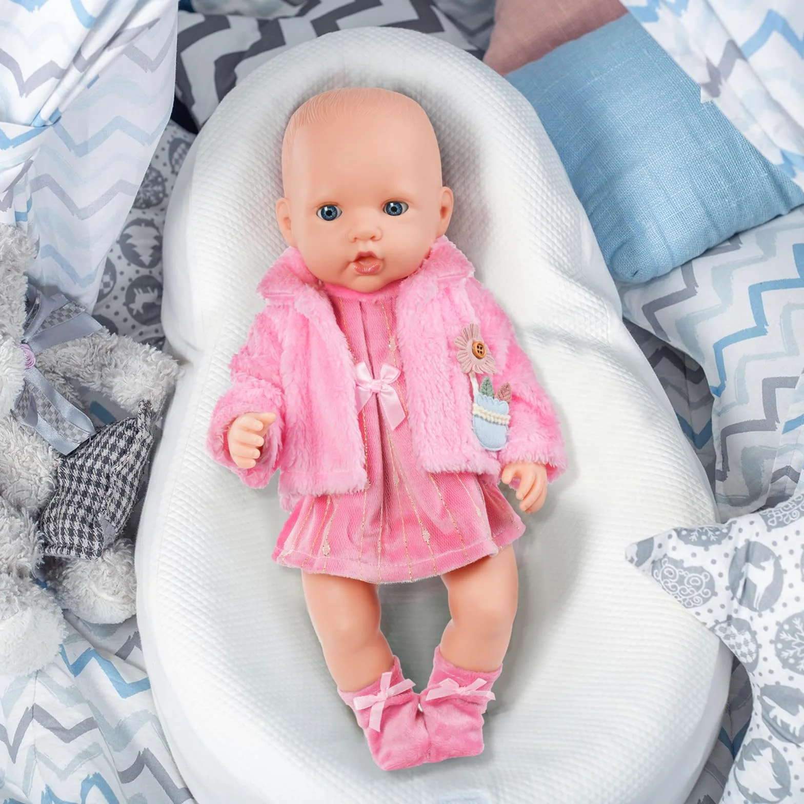 Aolso Ropa para Muñecas Bebé，Ropa para Muñecos Bebé de 35cm-45cm，Conjunto de Ropa de Muñeca,Juego de Disfraz de Muñeca para Niños y Niñas,Accesorios para Muñeca(no muñecas)-Cordero