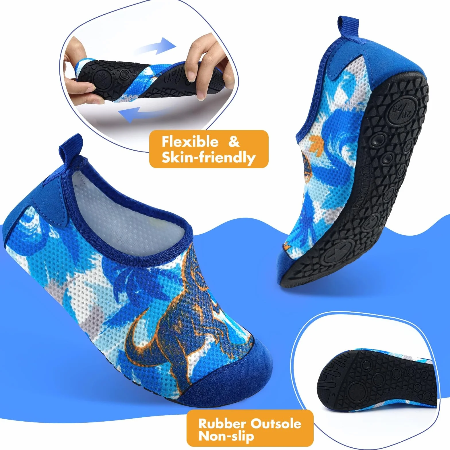 Zapatillas de Playa Descalzas de Secado Rápido Malla Suave Zapatos de Agua