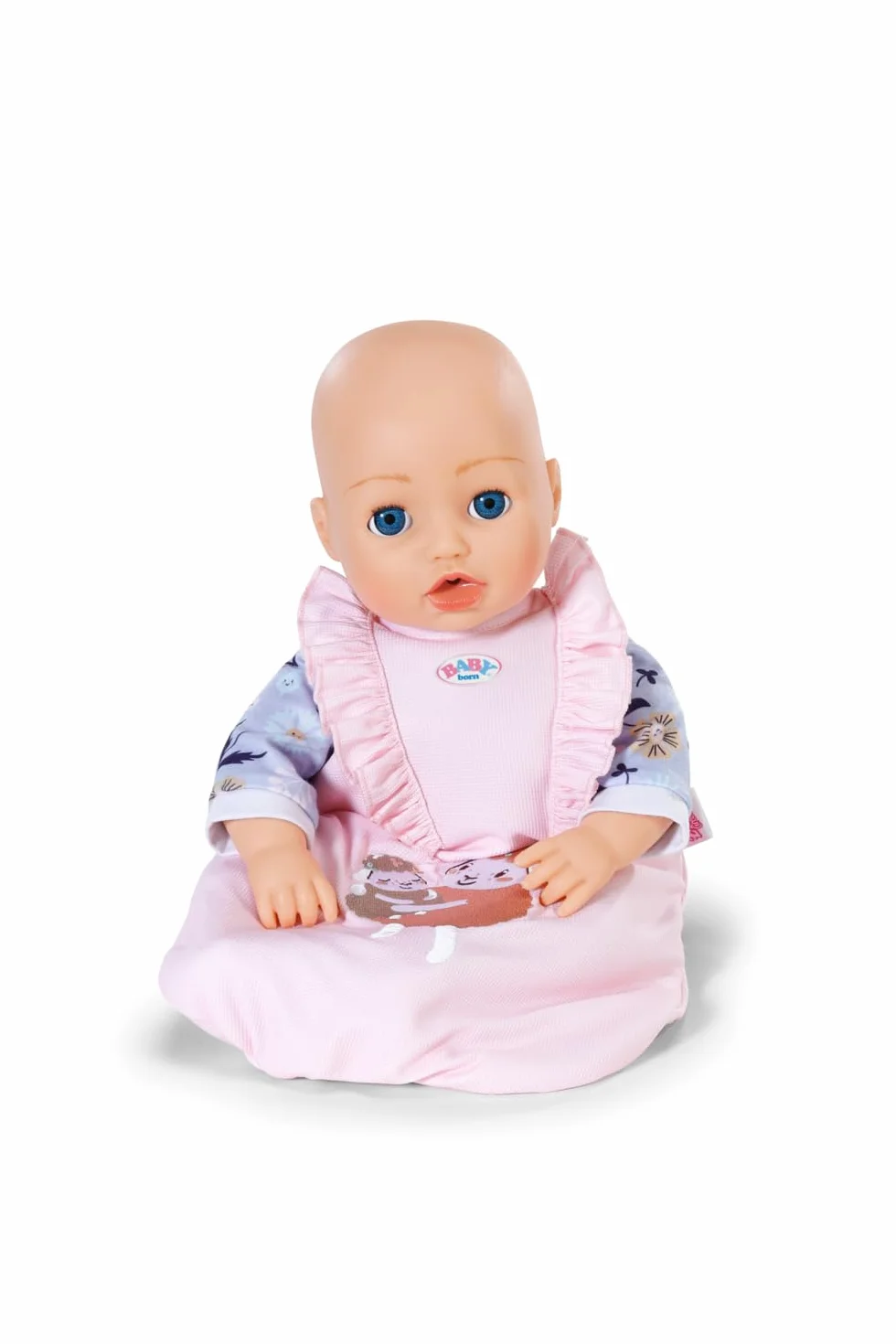 Baby Born Saco de dormir – Saco rosa para muñecas con volantes & cierre de velcro – Accesorio para muñecas – Adecuado para muñecas de 36 cm & 43 cm