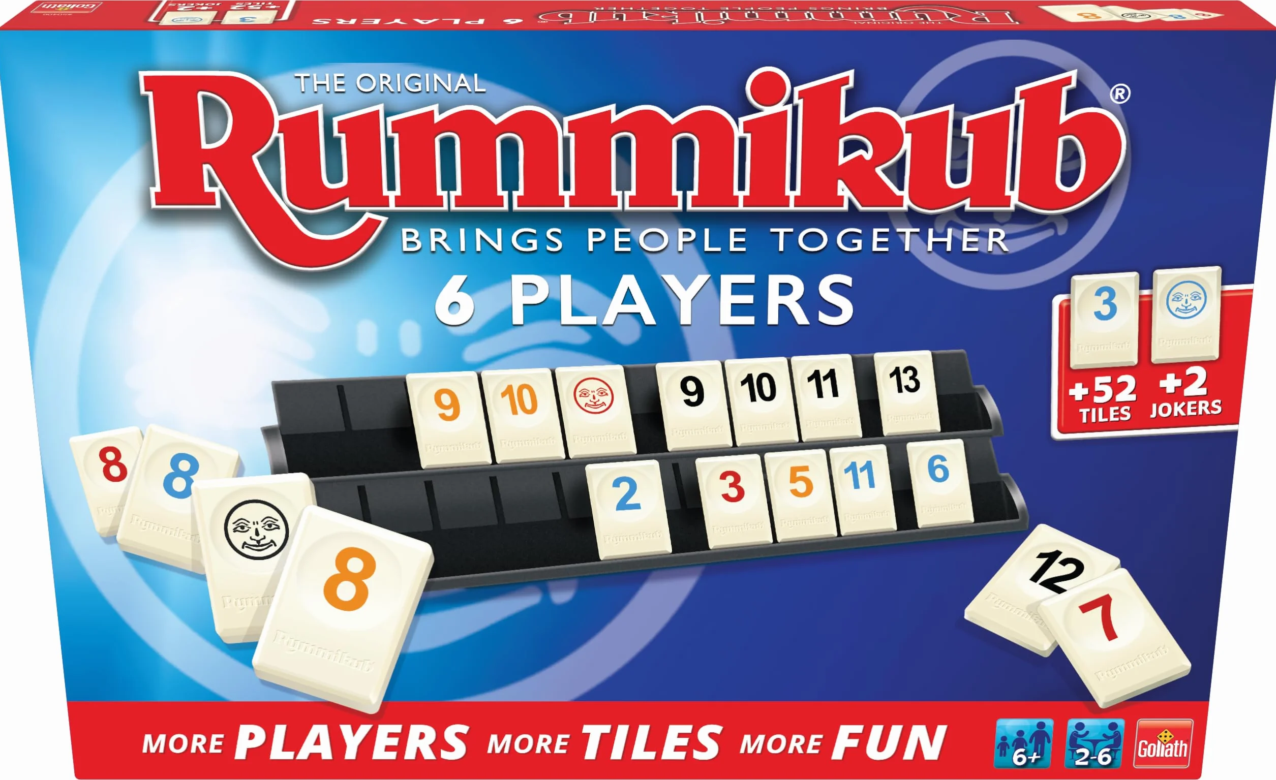 Rummikub Original Juego De Mesa 6 Jugadores A Partir De 6 Años Juego Estratégico De Fichas