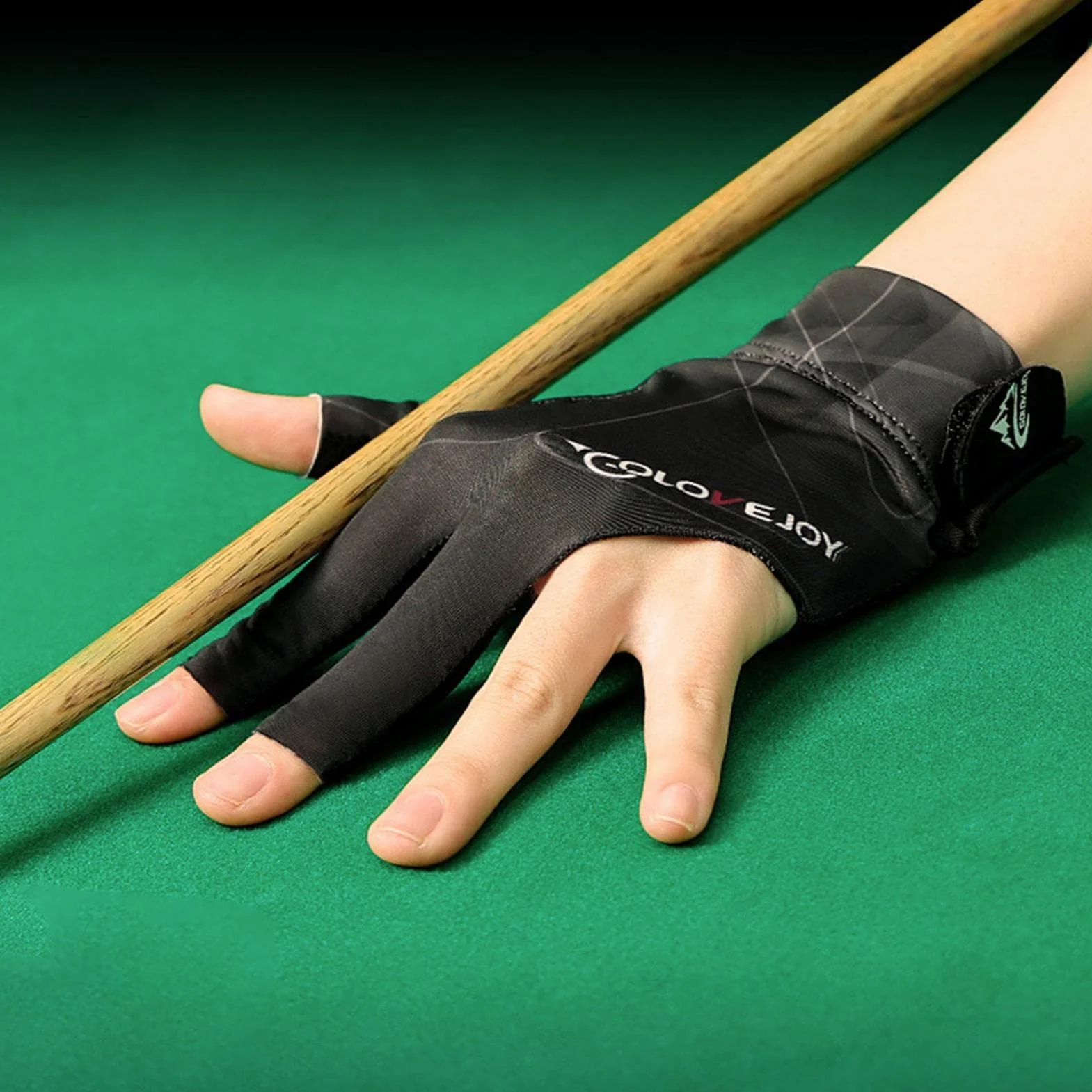 Guantes billar profesionales antideslizantes 3 dedos para mano izquierda