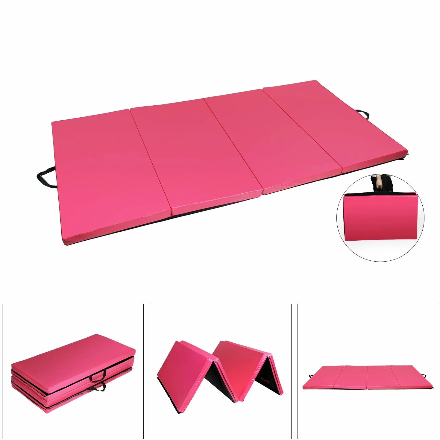 CCLIFE Colchoneta Plegable Gimnasia Espuma 180x80x5cm 200x100x5cm Antideslizante Resistente