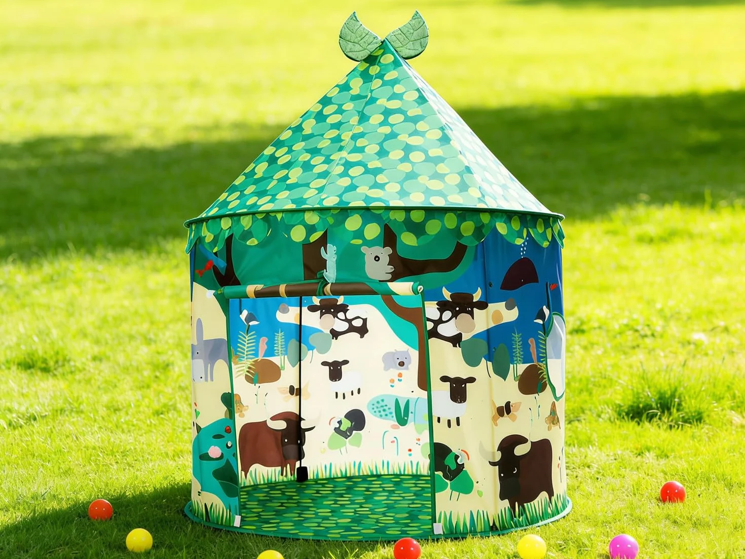 Tienda de campaña para niños, Tienda de campaña emergente para niños para diversión en Interiores y Exteriores, Juguete para niñas, casita de Juegos, diseño de yurta único