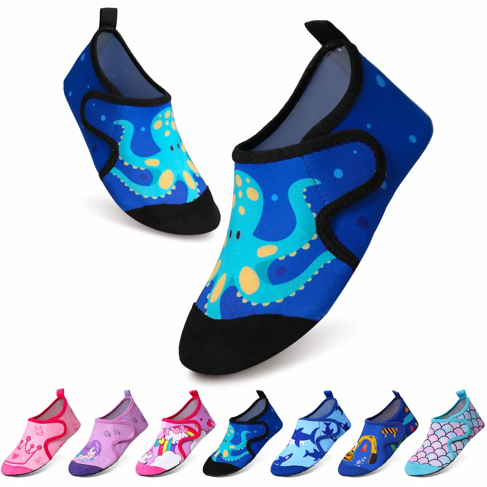Calcetines de Piscina Bebe, Zapatos de Playa para Niños con Suela Gruesa Antideslizante Flexible Transpirable 22-35EU