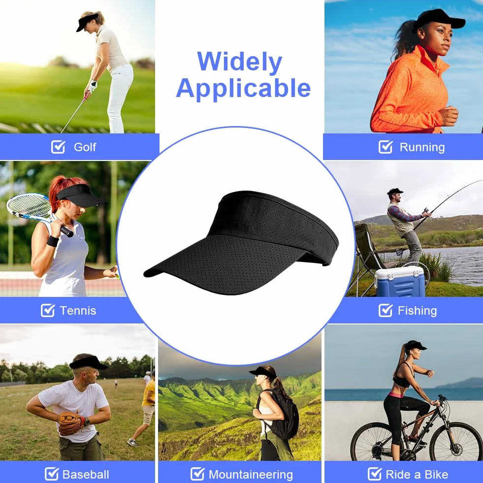 Aomig Viseras para Mujer, Sombrero Verano Transpirable Ajustable, Gorra Unisex de Malla para Running Beisbol Tenis Golf
