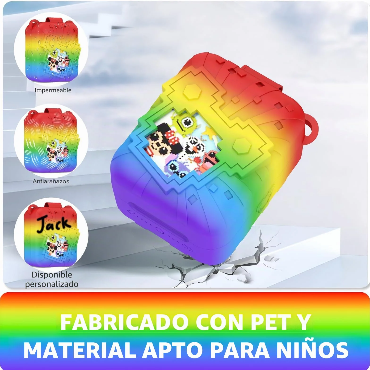 Funda de silicona para Bitzee Disney Interactive Toy – Anticaída, con correa y duradera, apta para Bitzee Disney Interactive Toy (color rojo)
