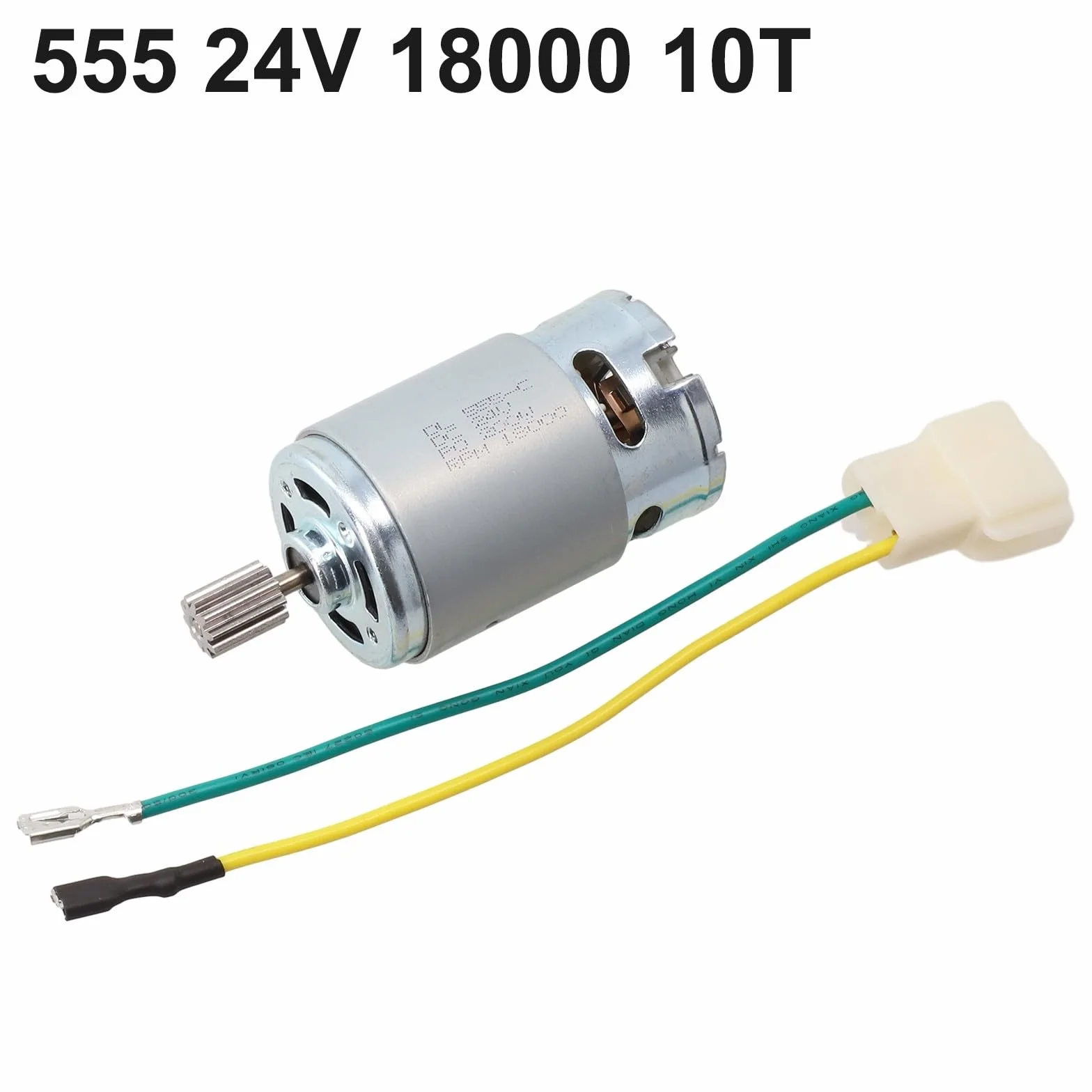 Motor de juguete eléctrico para niños 555 24 V de alta potencia Dl 555-c Kit de actualización con engranajes 18000 rpm rojo de larga duración (555 24 V 18000 10T)