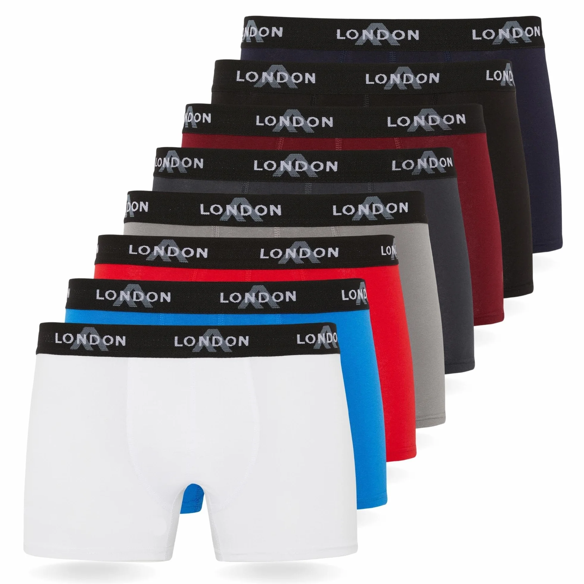 FM London Bóxers para Hombre Suaves Ropa Interior Elástica Paquete de 4/8