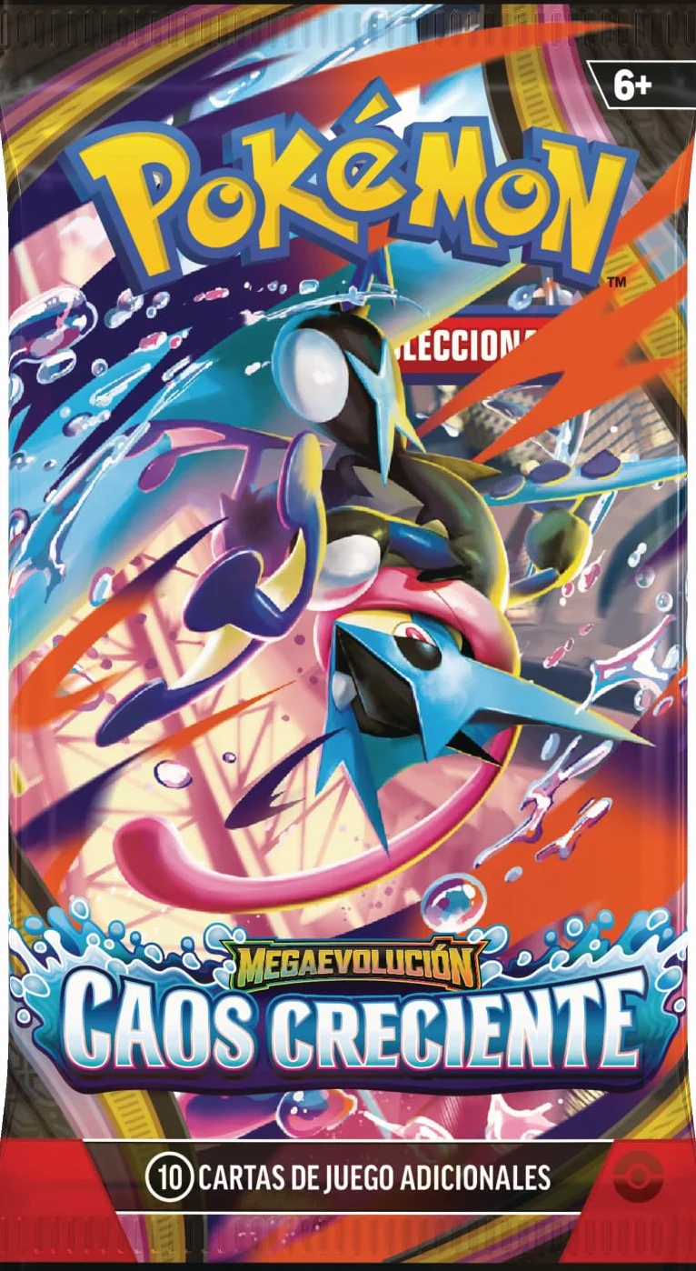 Pokémon Megaevolución-Caos Creciente Lote 6 Sobres Mejora