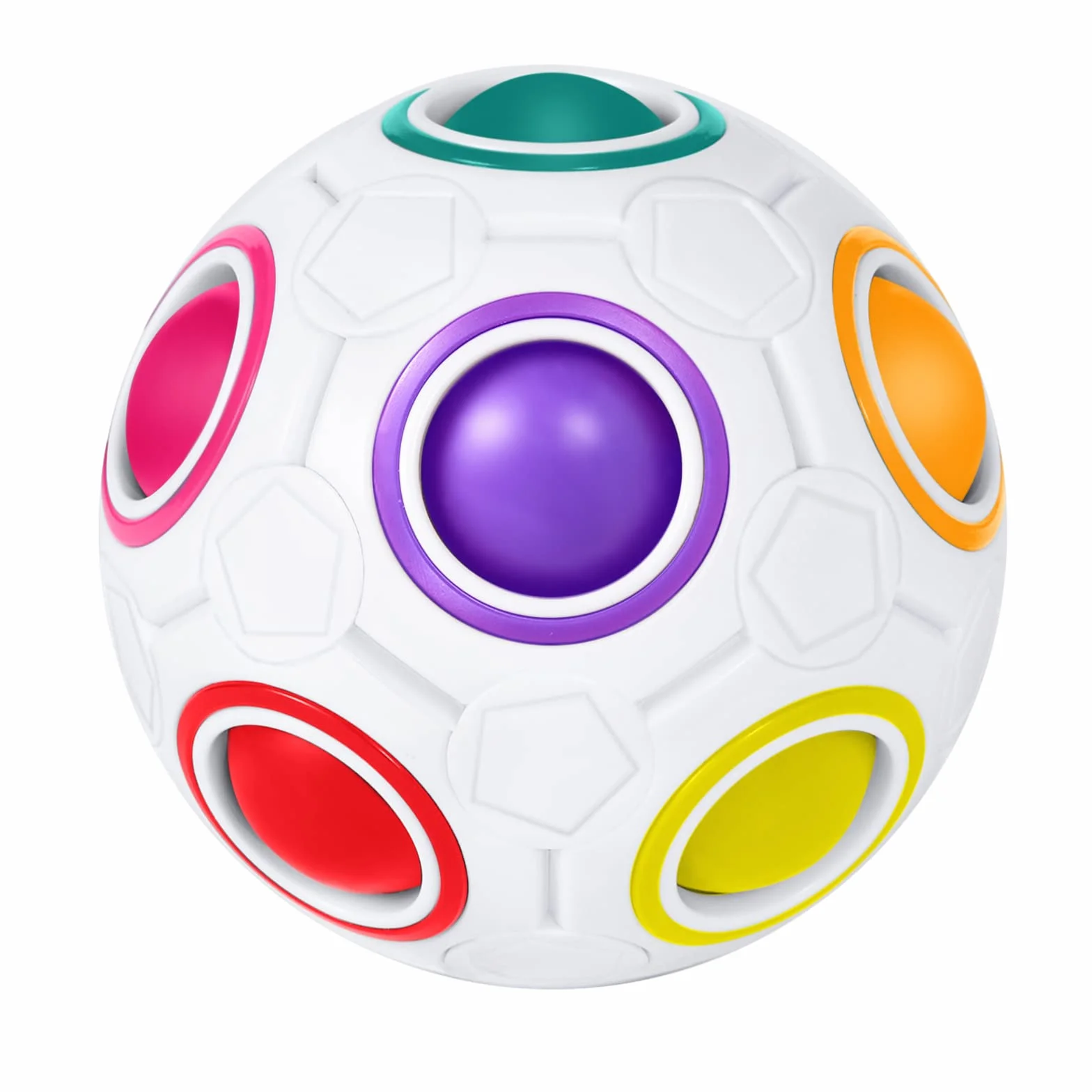 ROXENDA Rainbow Ball Magic Ball, Puzzle Brain Teaser y Bola de Estrés para Niños y Adultos