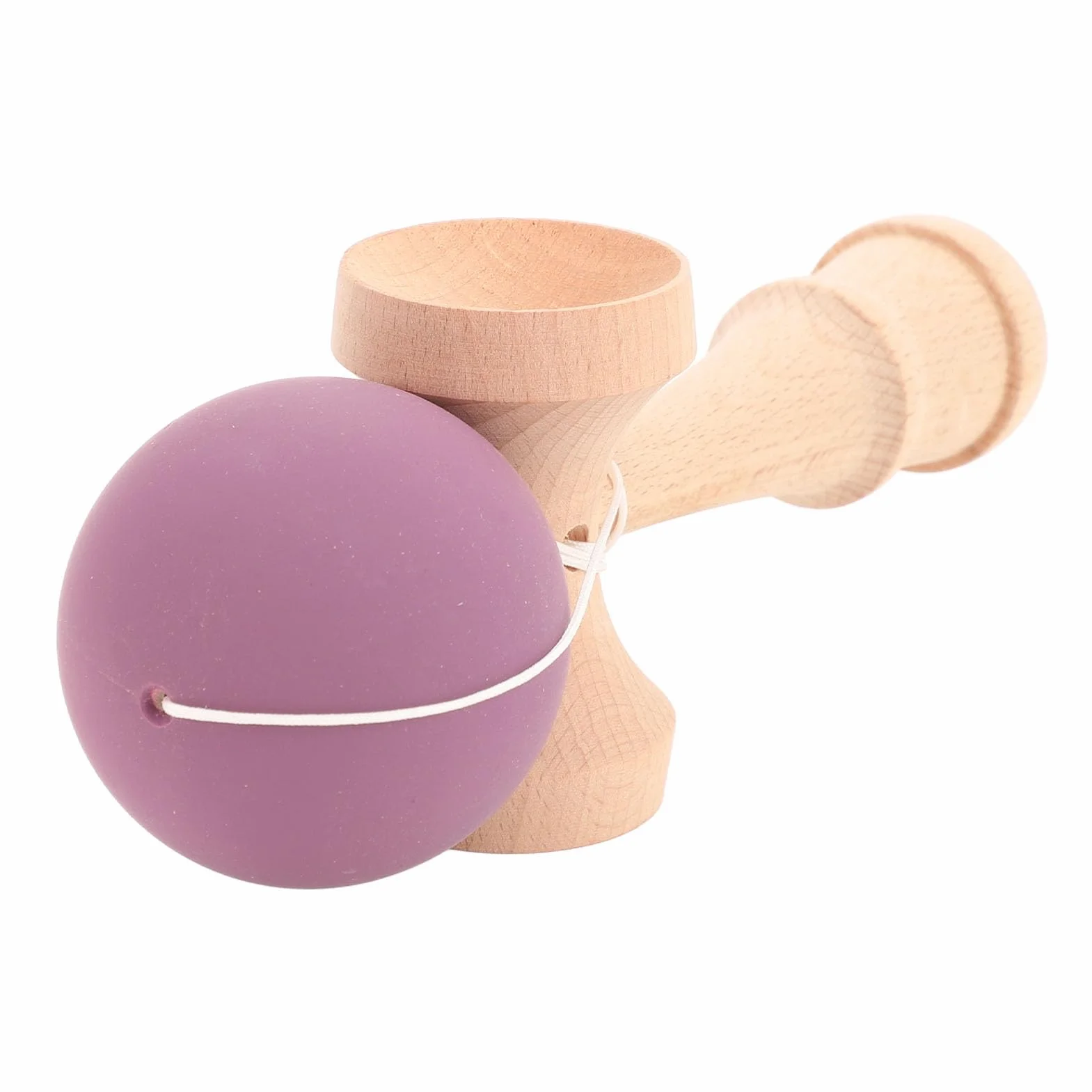Eujgoov Kendama de Beech Madera, con Cuerda para Juegos Grupales Fiestas de Cumpleaños (Morado)