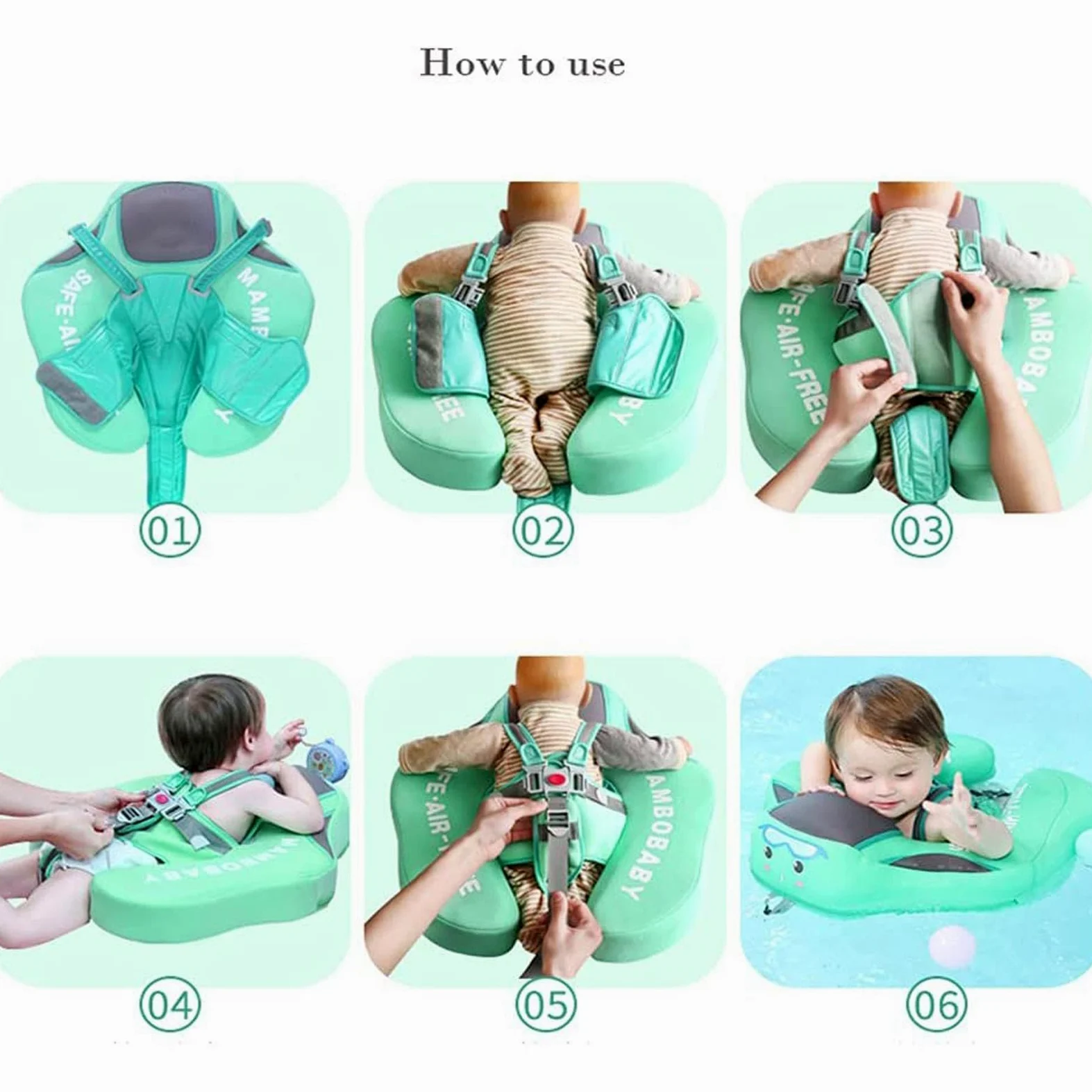 Flotador para Bebé con Sombrilla Flotador Infantil para Piscinas | Antivuelco Con Sombrilla Protectora Desmontable Para Viajes De Verano, Lagos Y Bañeras Exteriores - Para Bebés De 3 A 24