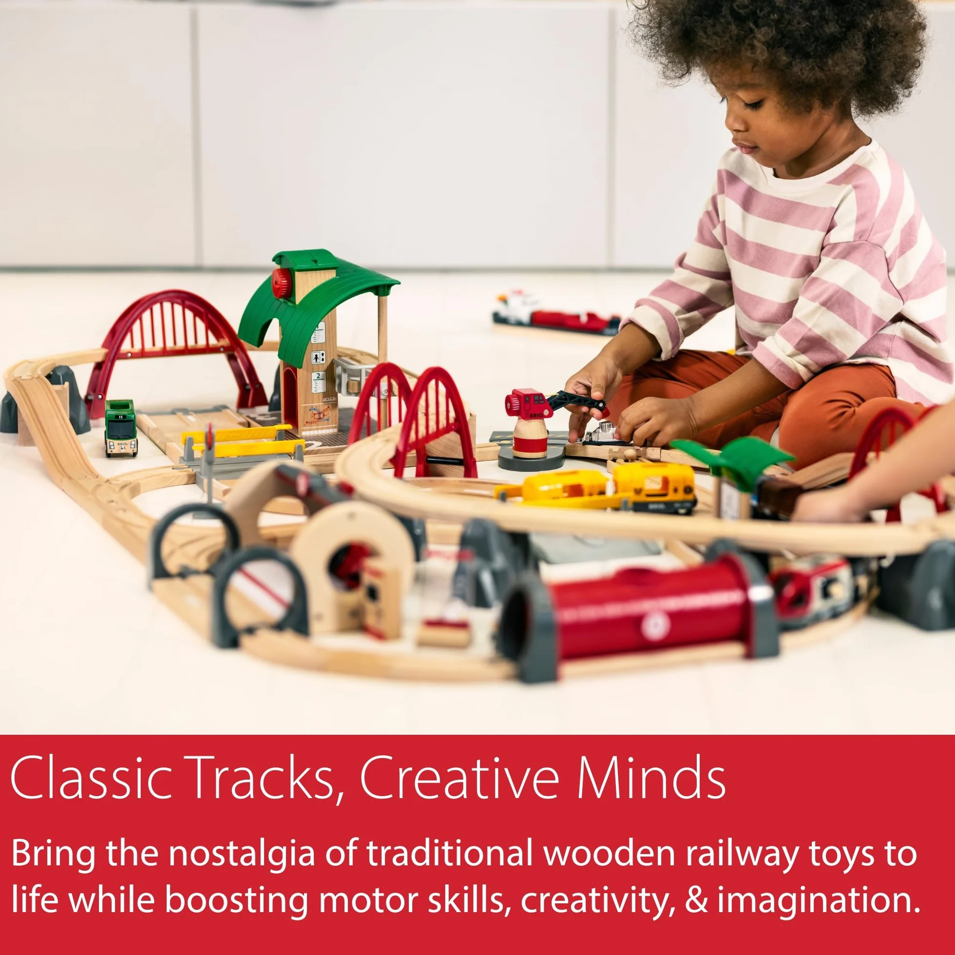 BRIO World Set Ferrocarril Deluxe Tren Juguete Madera Construcción Juguetes Niños 3 Años Juegos Educativos