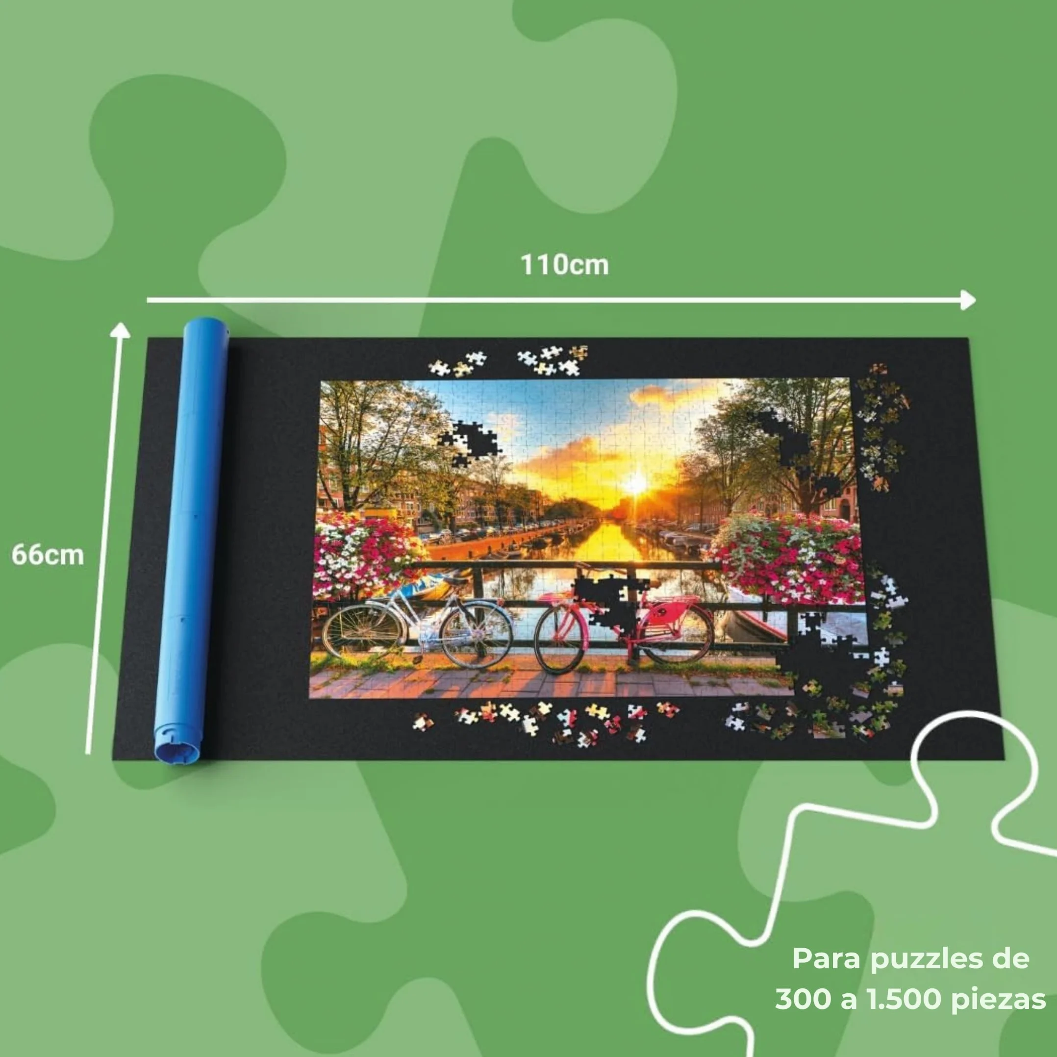 Ravensburger Tapete Puzzle Roll Your Puzzle Board 300 a 1500 Piezas Tubo Plástico Resistente