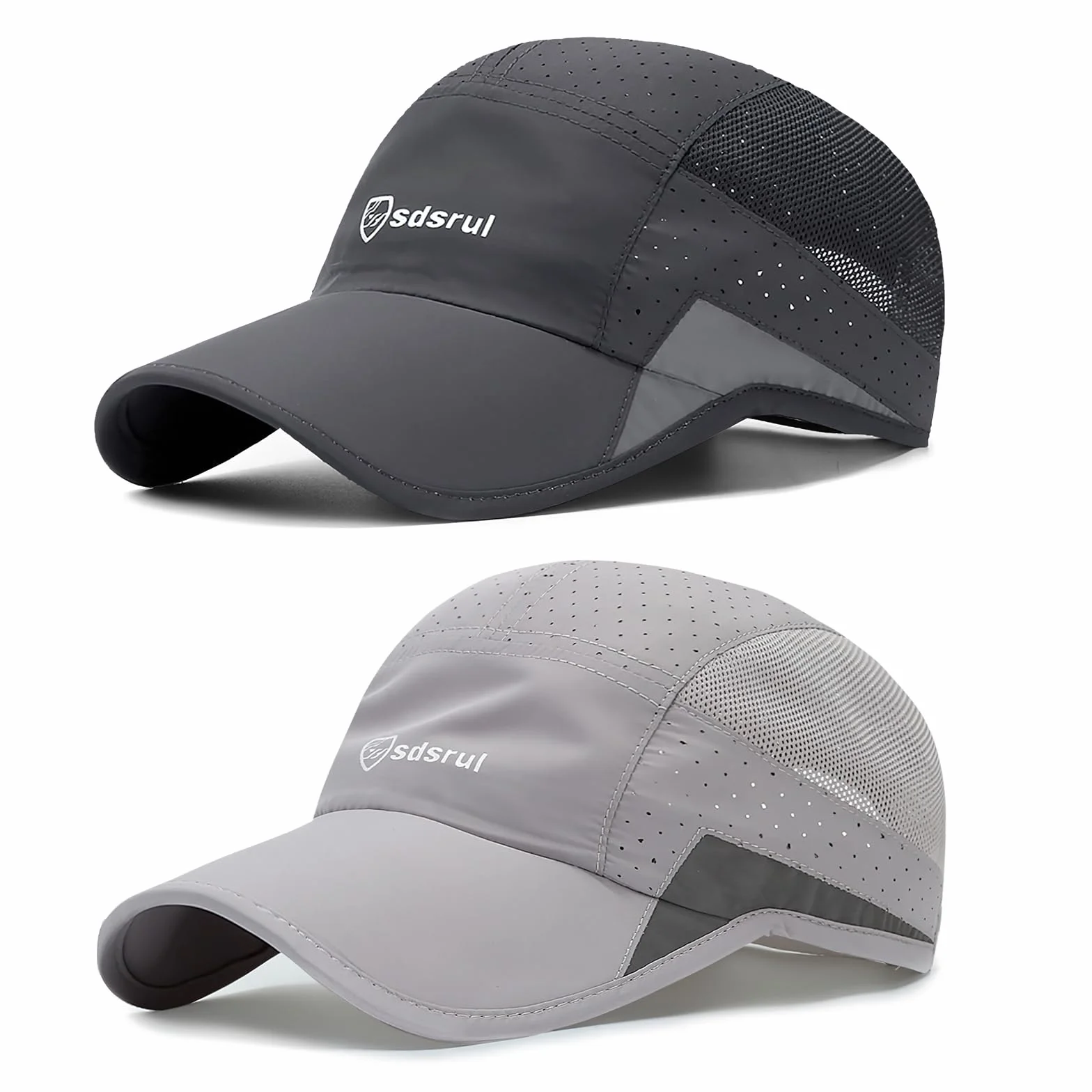 Gorra de Béisbol Transpirable para Hombre, Protección Solar, Secado Rápido, Malla Plegable, Lavable, Ligera, Sombrero de Verano