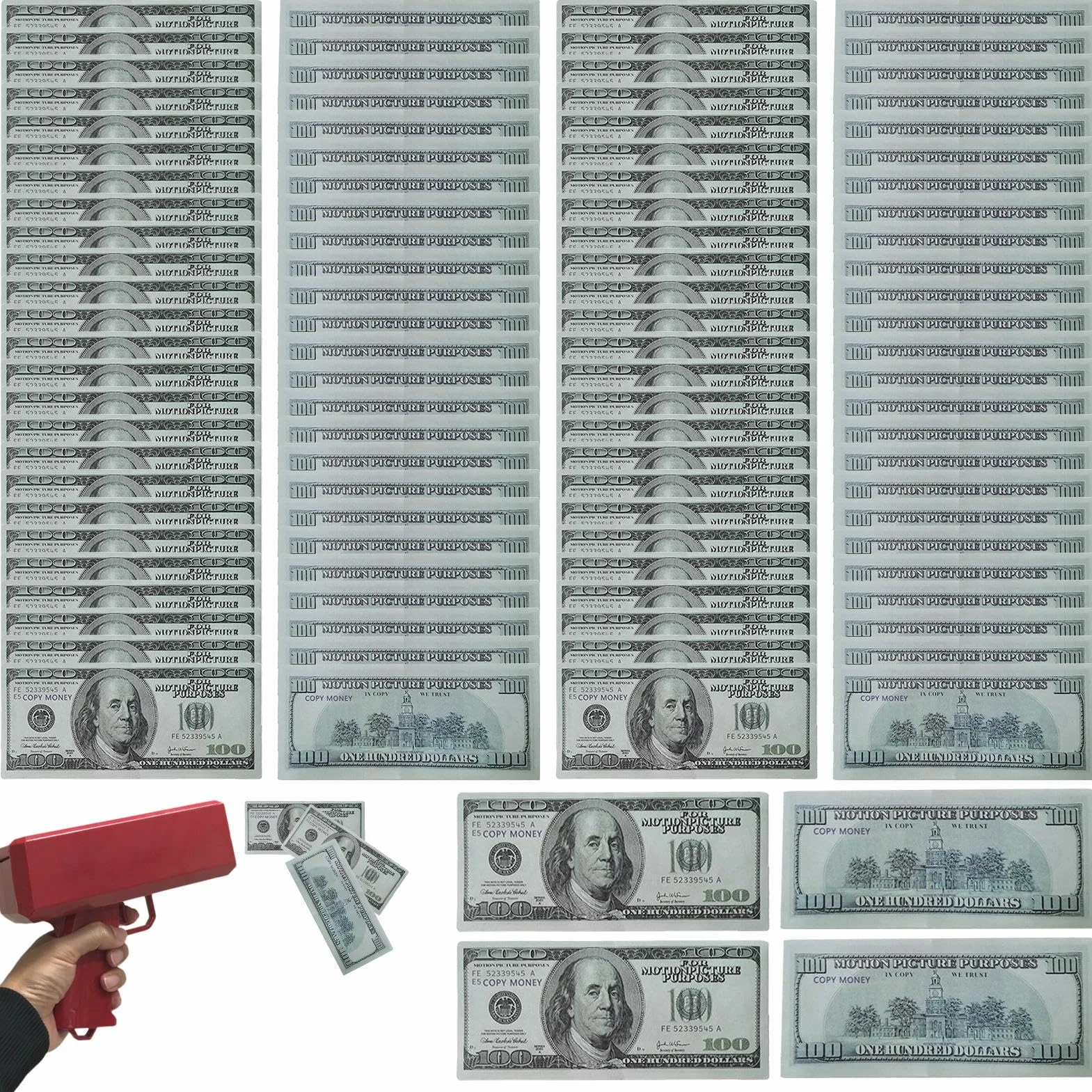 Apoyo dinero, montones de dinero falso, juguetes educativos para niños, facturas de 100 dólares para publicidad, accesorios de película, bromas, juegos de mesa para fiestas de cumpleaños, billetes de