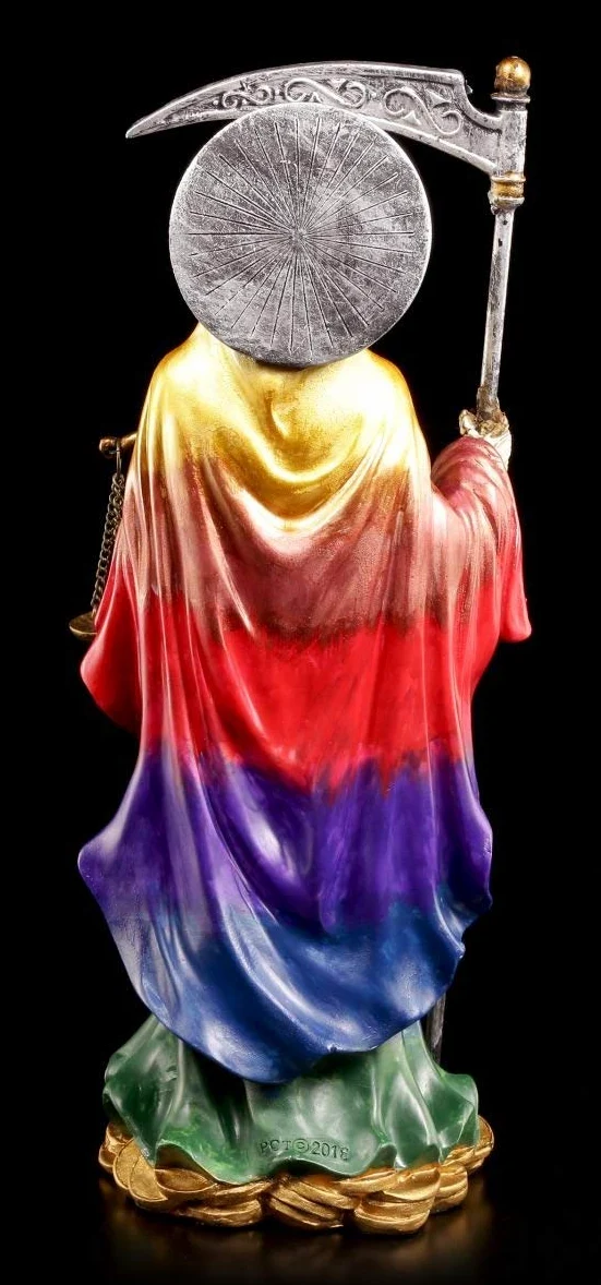 Santa Muerte Figura Colores del Arco Iris - la Santisima Muerte - Reaper Segador