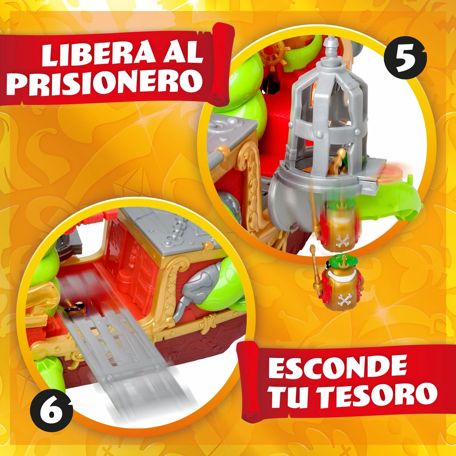 PIRATIX Kraken Ship Barco Piratix Juguete con Accesorios Exclusivos