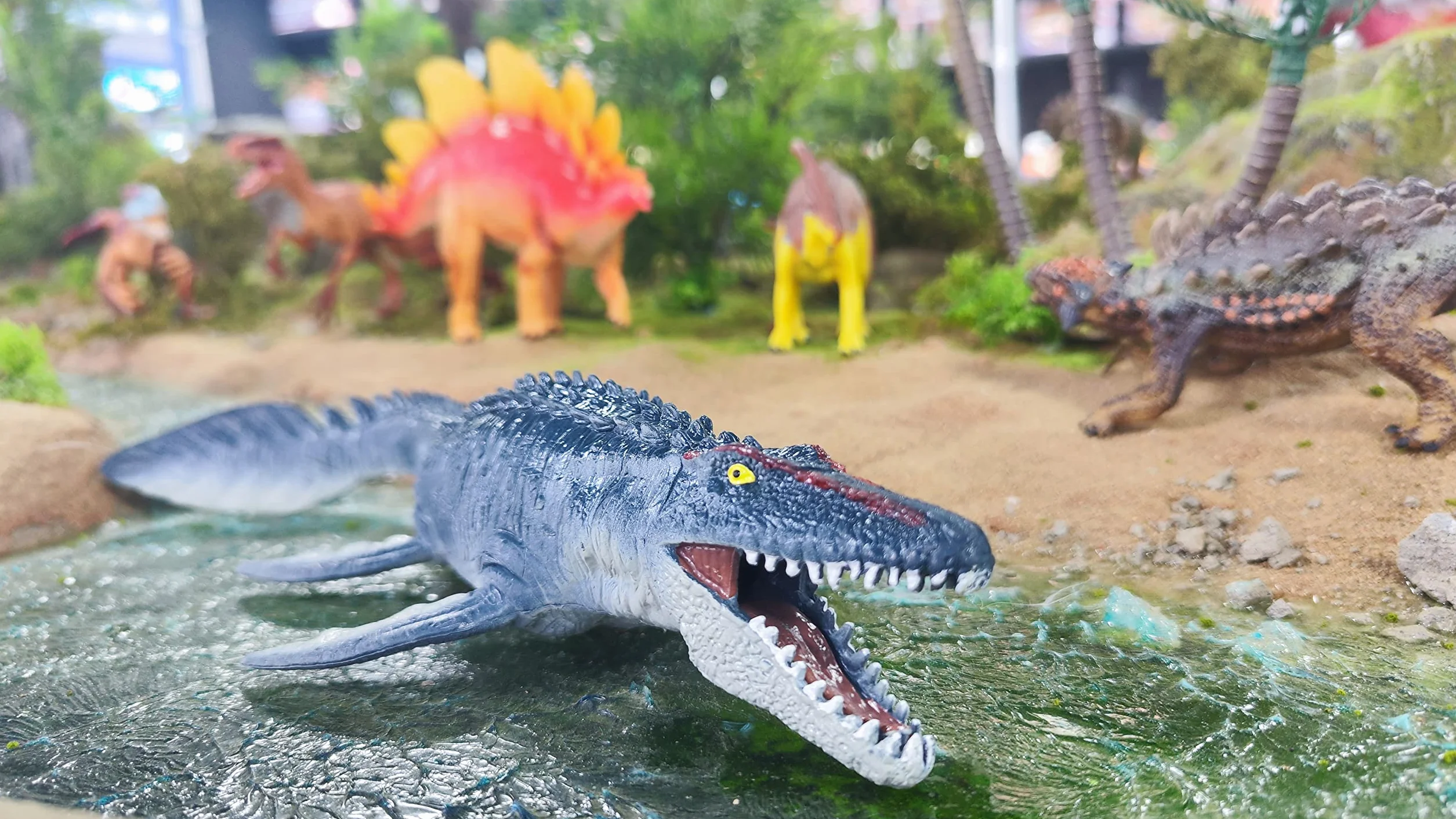 Zappi Co Kids Mosasaurus Dinosaur Toy 31 cm Figuras de acción realistas para niños